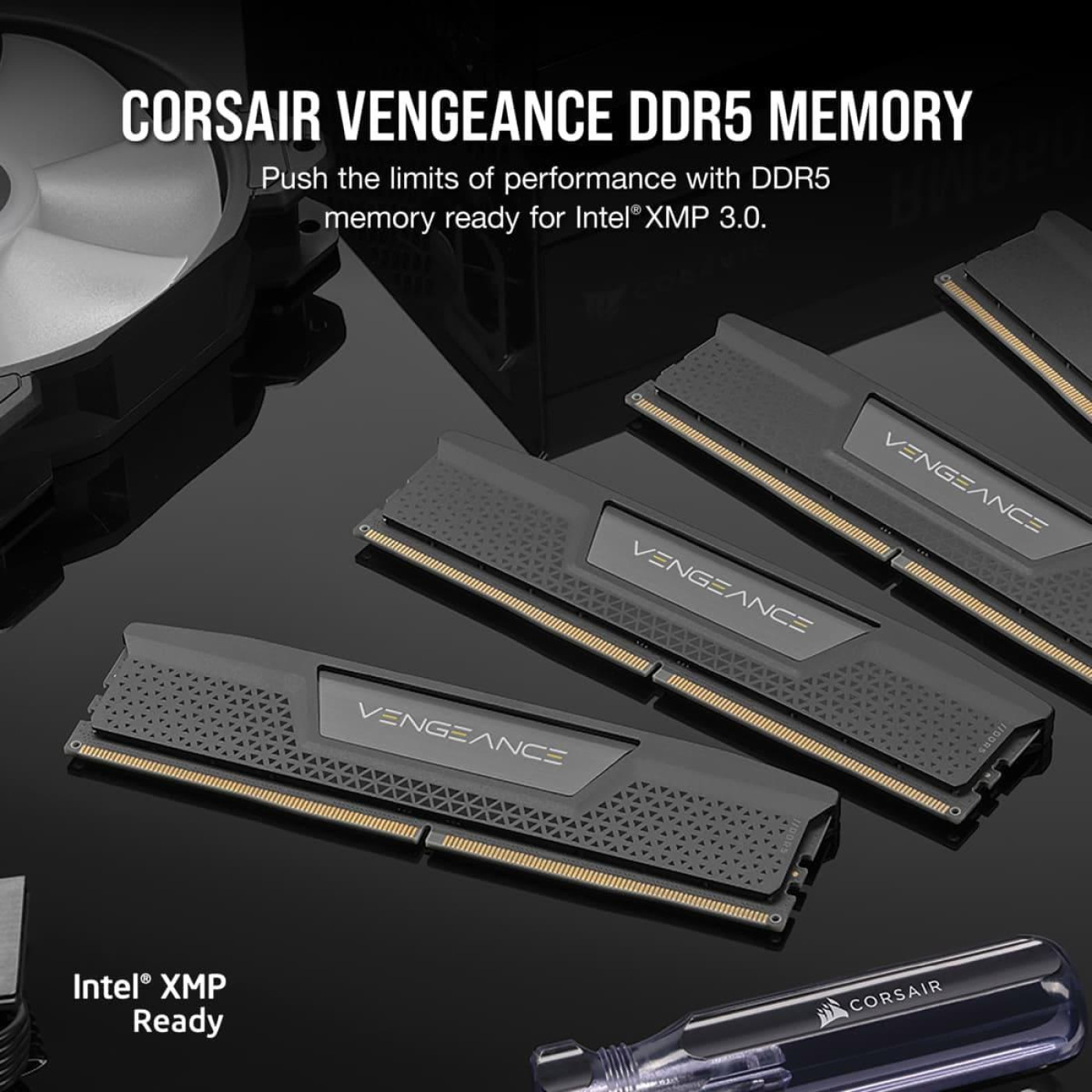 Модуль пам'яті Corsair DDR5 192GB (4x48) 5200MHz VENGEANCE Intel XMP Black (CMK192GX5M4B5200C38)