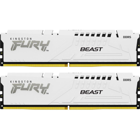 Модуль пам'яті Kingston Fury DDR5 32GB (2x16) 5600MHz Beast White XMP (KF556C40BWK2-32)