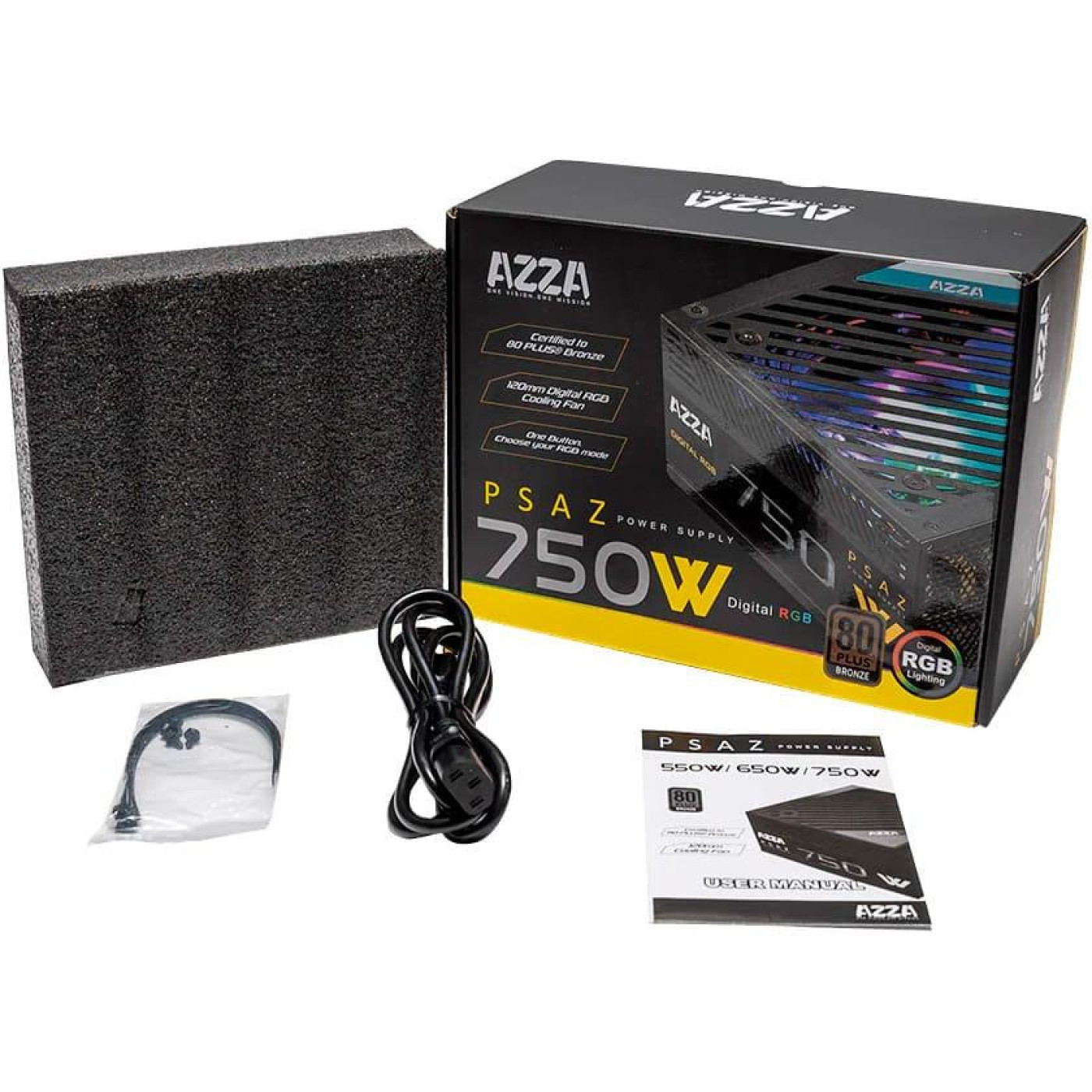 Блок живлення AZZA 750W PSAZ-750W ARGB (PSAZ-750W ARGB)