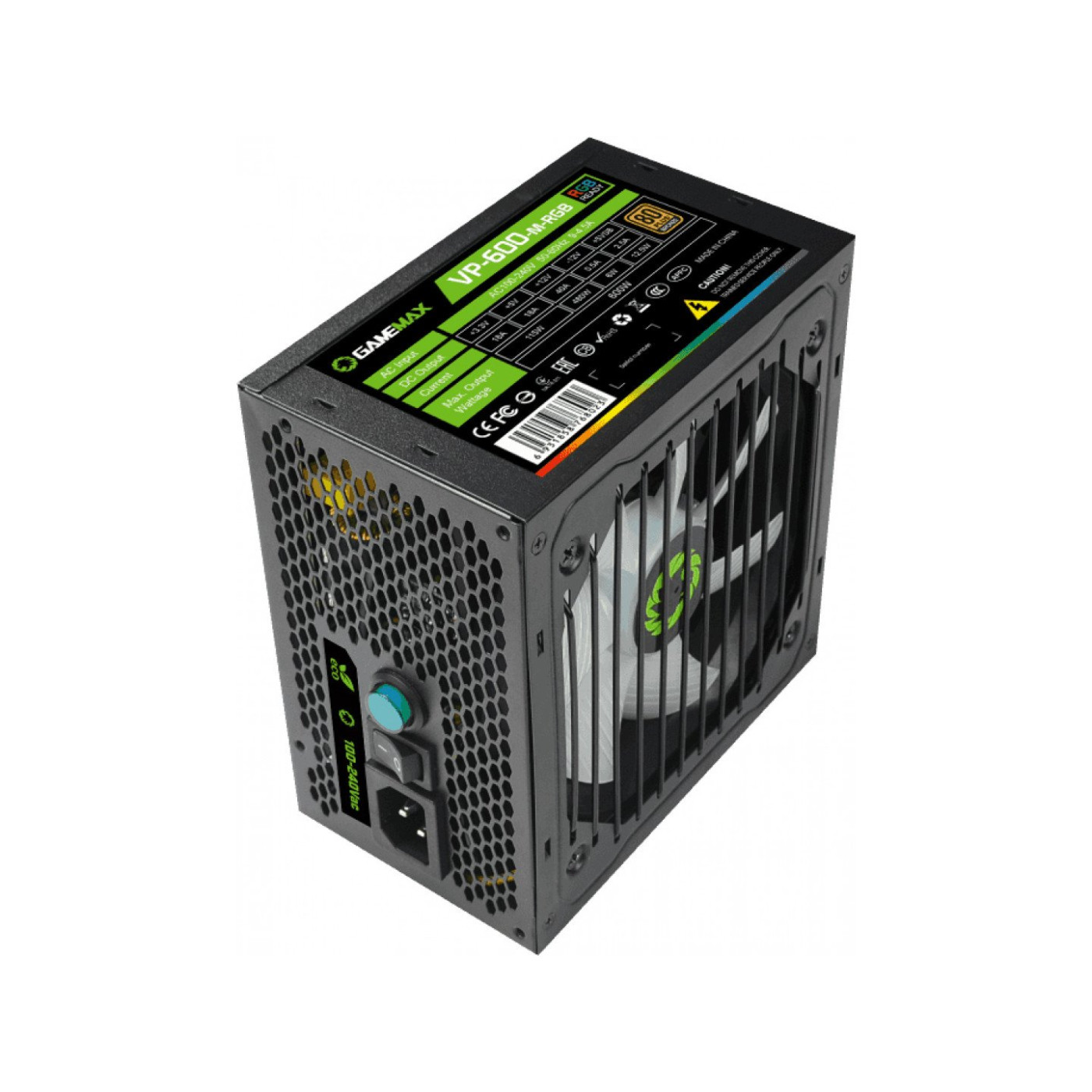 Блок питания GameMax VP-600-M-RGB 600W (VP-600-M-RGB)
