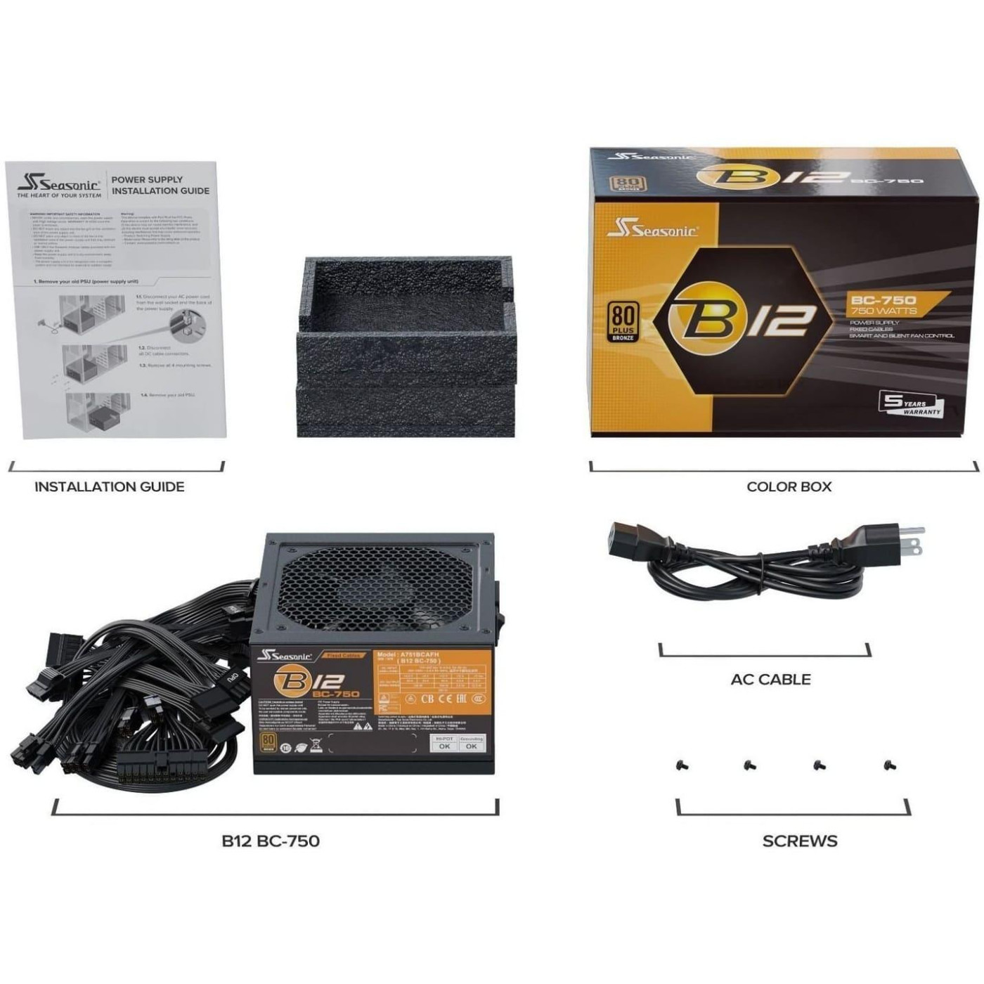 Блок живлення Seasonic 750W PRIME B12 Bronze (A751BCAFH) Б/в