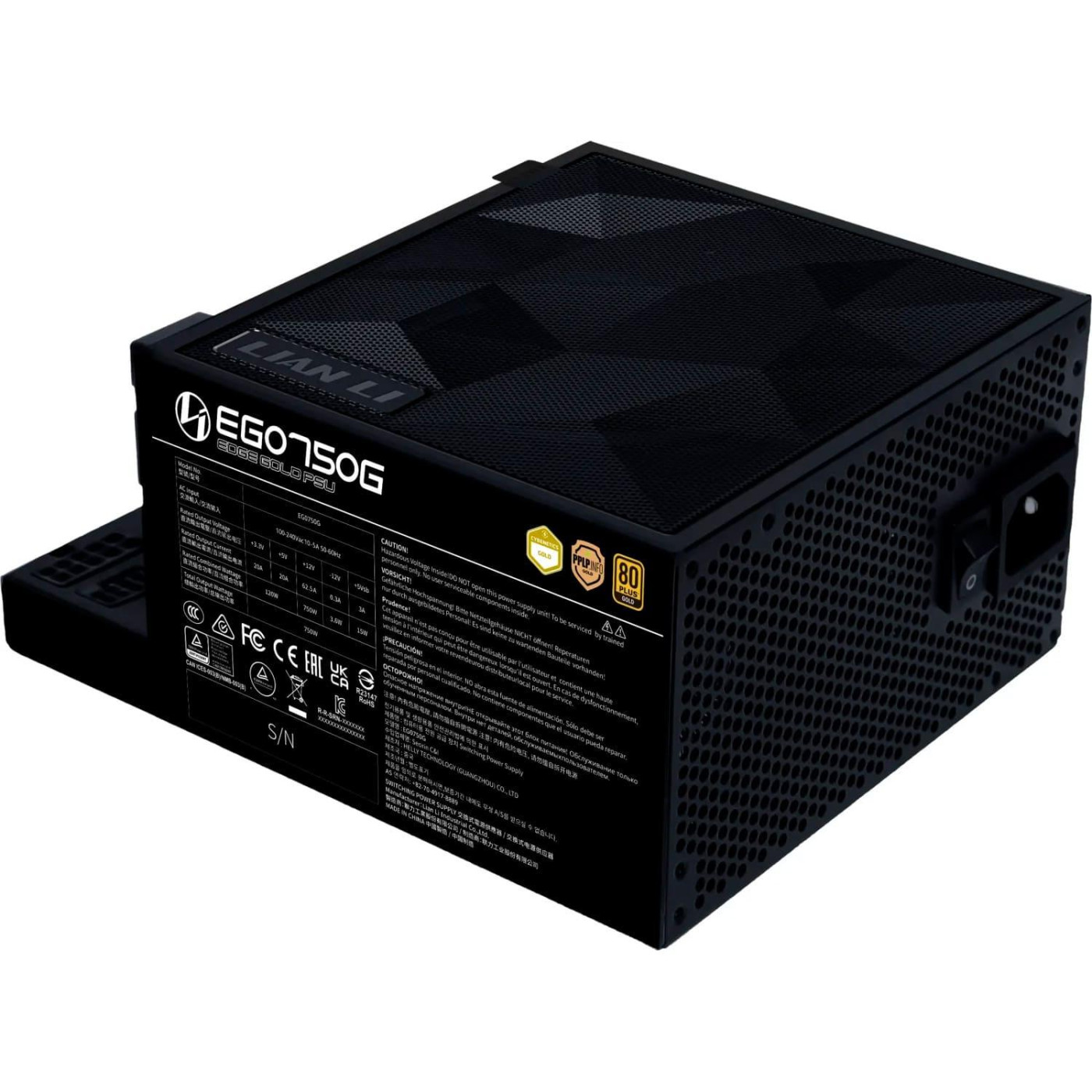 Блок питания Lian Li Edge 750W 80+ Gold (G9P.EG0750G.B000.EU) Black