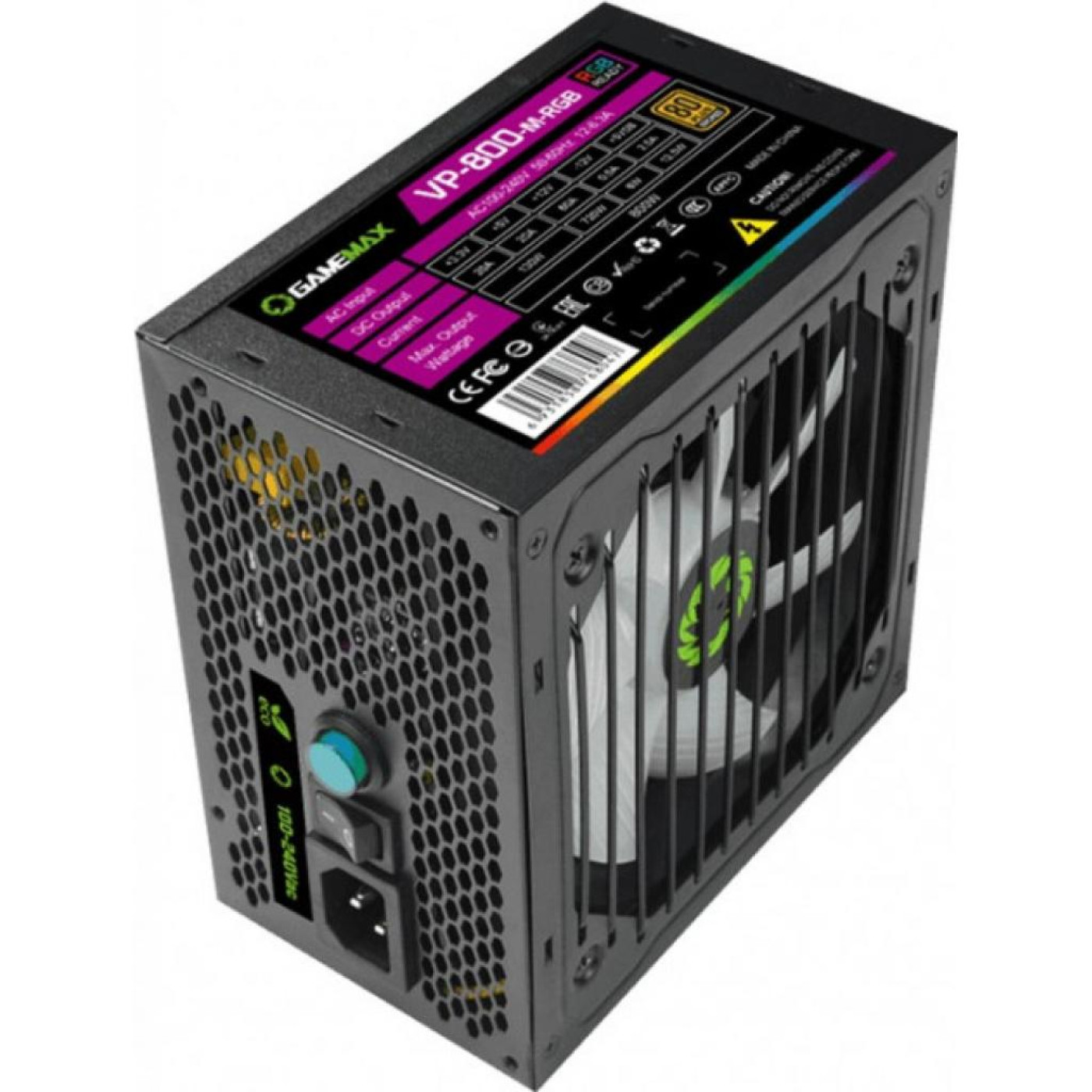Блок питания GameMax VP-800-M-RGB 800W (VP-800-M-RGB)