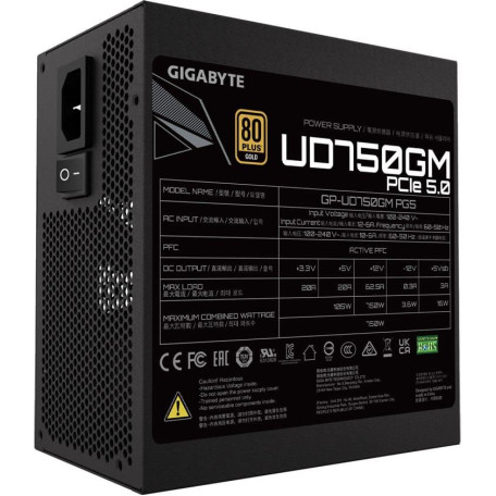 Блок живлення GIGABYTE UD750GM PG5 750W 80+ Gold (GP-UD750GM PG5) Black Б/в