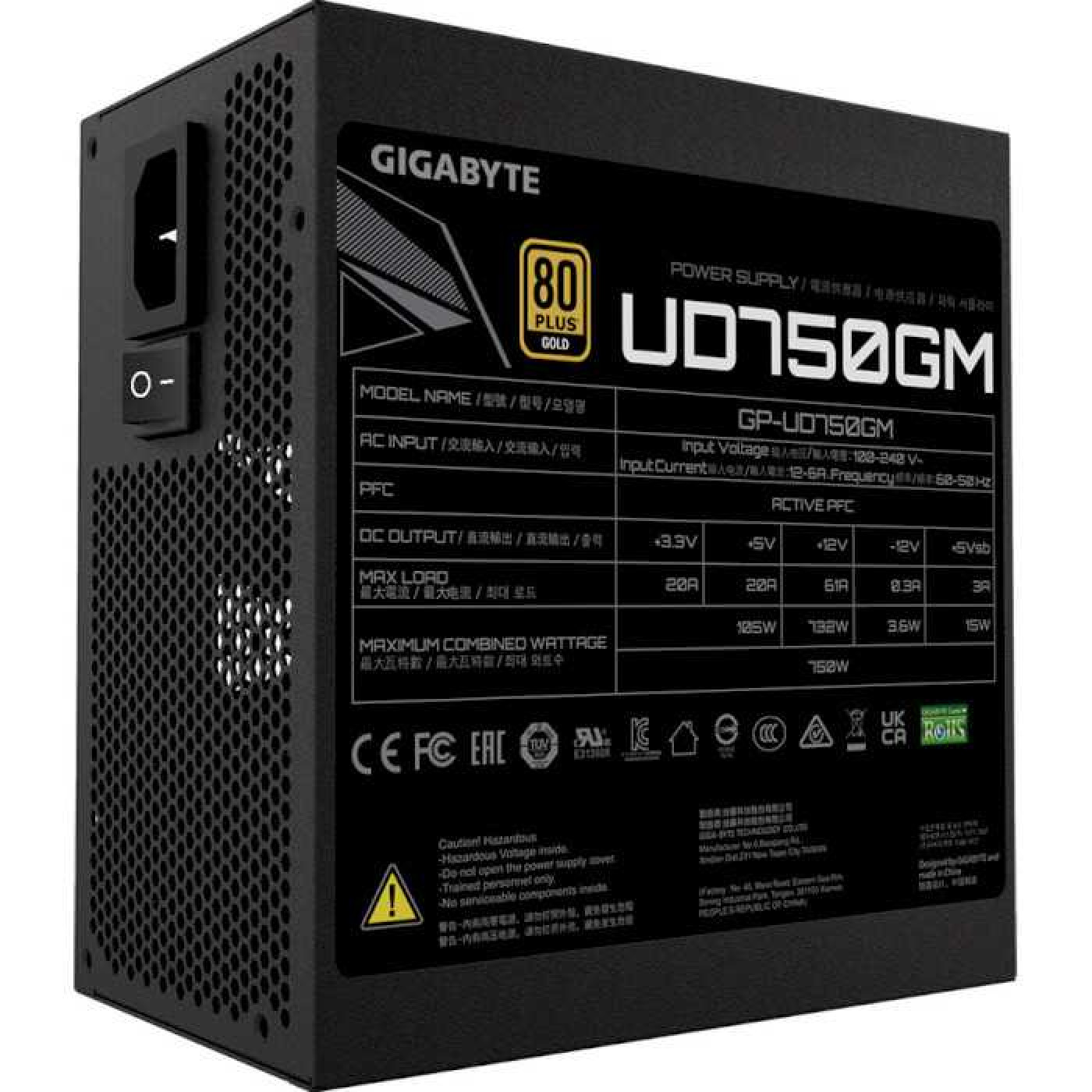 Блок живлення Gigabyte GP-UD750GM 750W 80 PLUS Gold (GP-UD750GM) Б/в