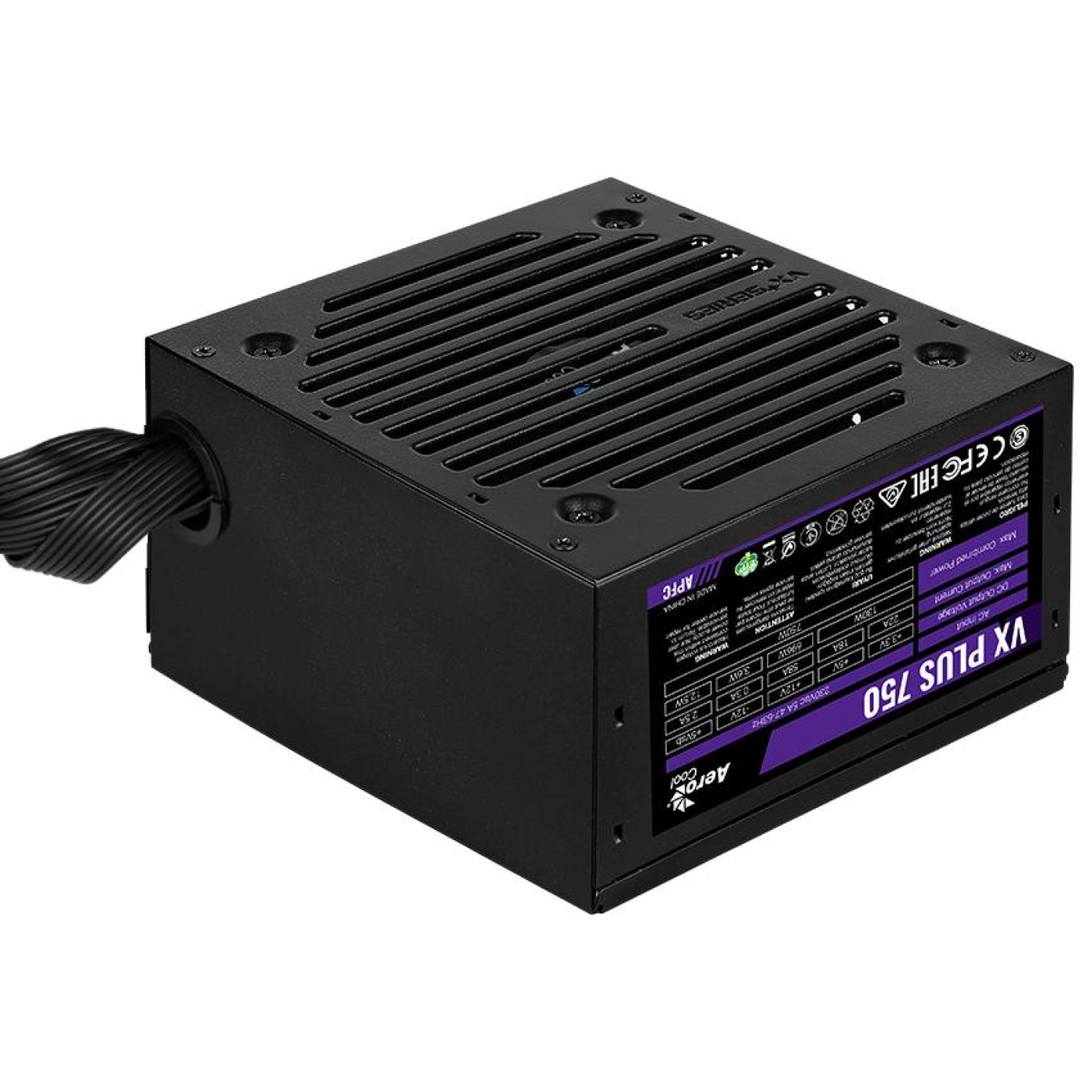 Блок живлення Aerocool VX Plus Stealth 750W (ACPN-VS75AEY.12) Black
