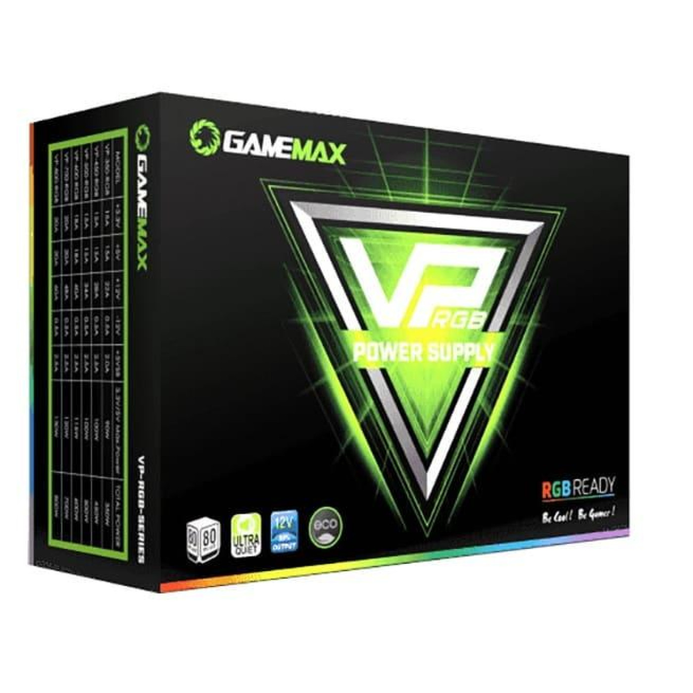 Блок живлення GameMax 800W 80+ (VP-800-RGB) Black Б/в