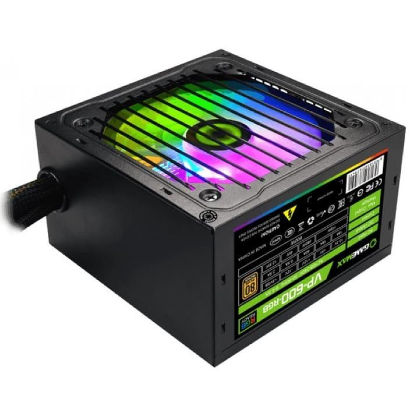 Блок питания GameMax VP-600-RGB 600W 80+ (VP-600-RGB) Black Б/у