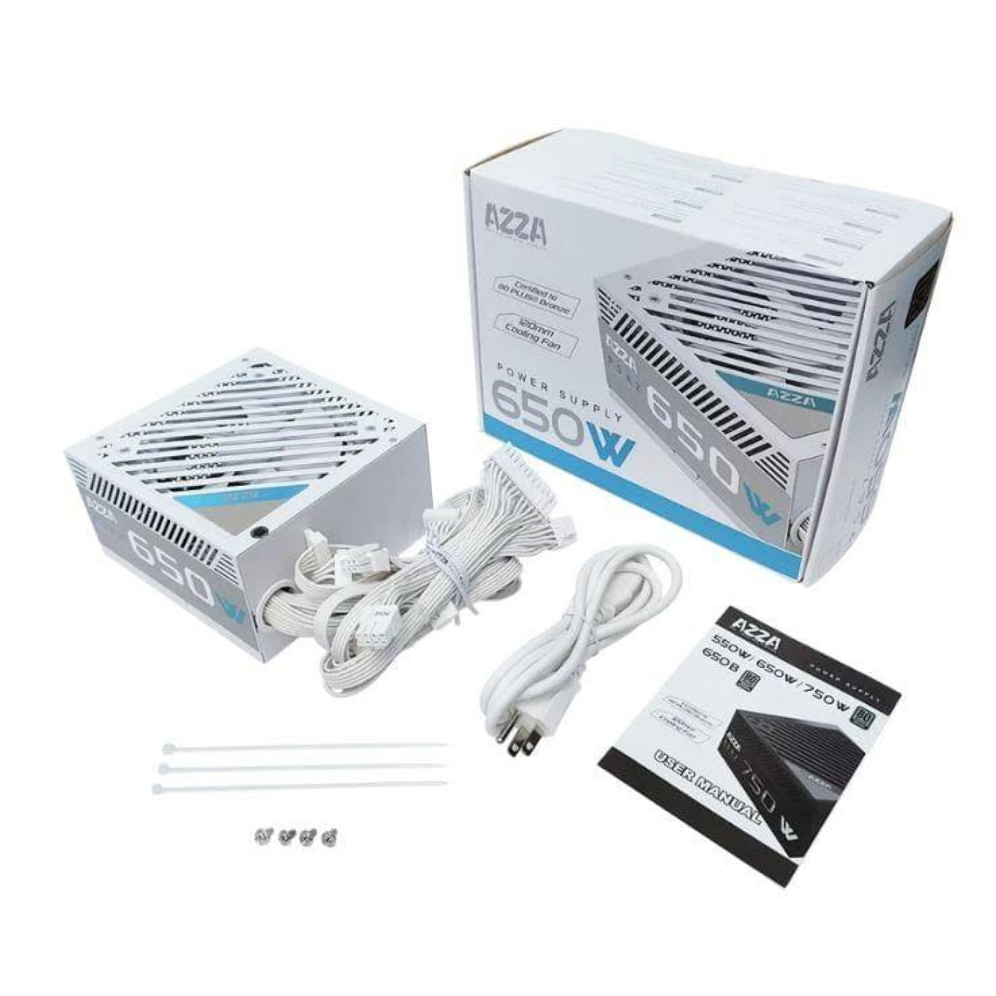 Блок питания AZZA PSAZ 650B White 80+ Bronze (PSAZ-650B-WHITE)