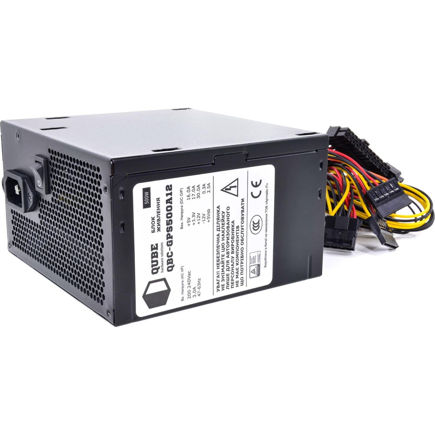 Блок живлення QUBE 600W 80+ QBC-GPS600A12 Bulk (QBC-GPS600A12Bulk)