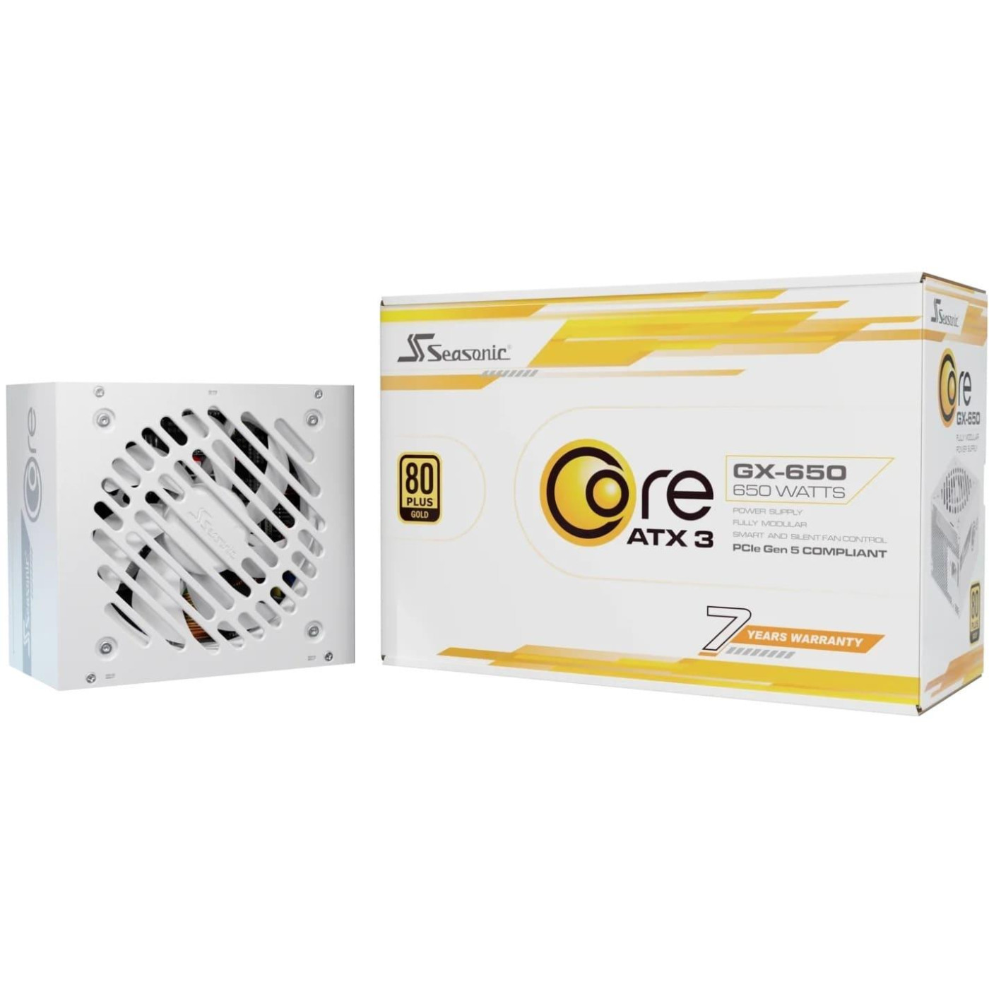 Блок живлення Seasonic Core GX 650W ATX 3.1 80+ Gold White (CORE GX-650-ATX31-WHITE)