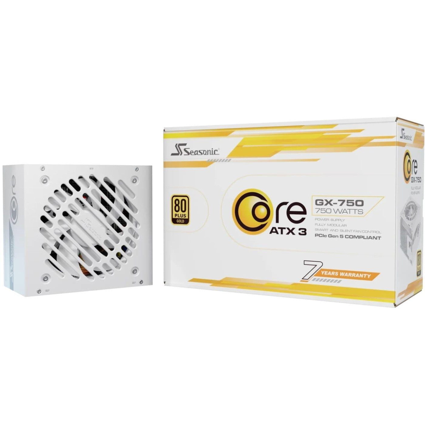 Блок питания Seasonic Core GX 750W ATX 3.1 80+ Gold White (CORE GX-750-ATX31-WHITE)
