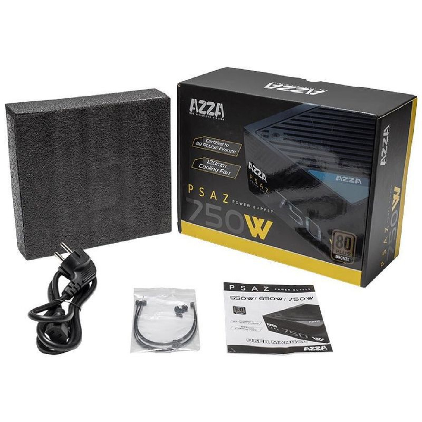 Блок питания AZZA ATX 750W PSAZ-750W (PSAZ-750W) U1