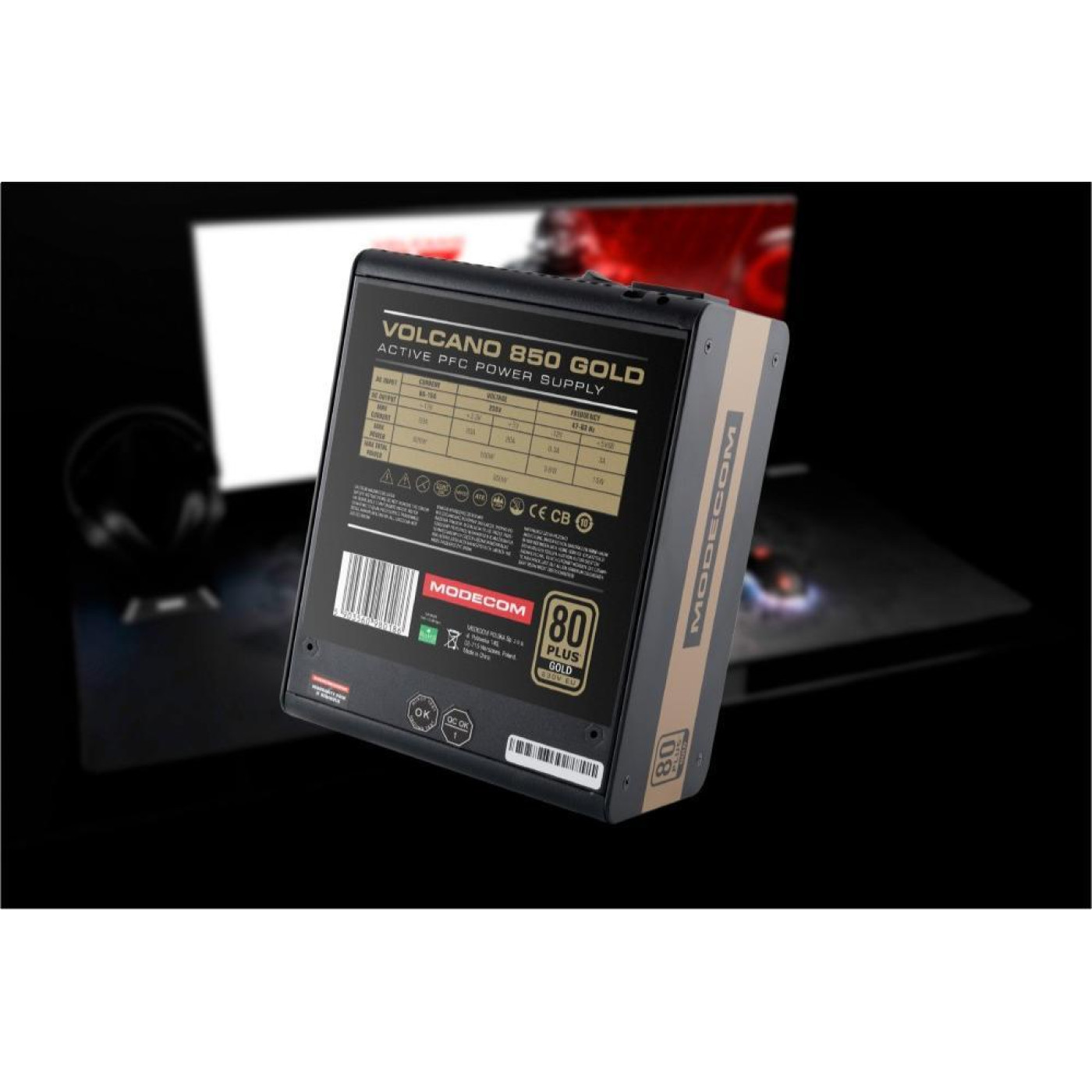 Блок питания Modecom 850W (ZAS-MC92-SM-850-ATX-VOLCA)