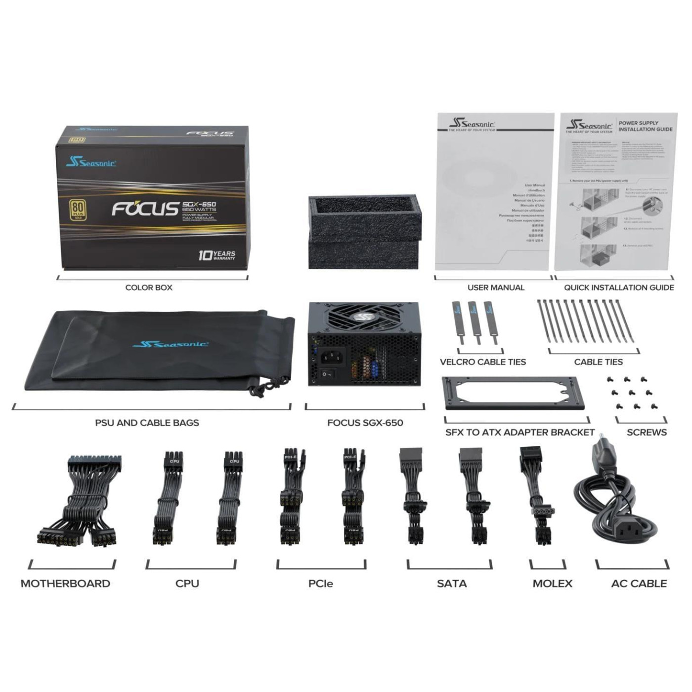 Блок живлення Seasonic FOCUS SGX 650W SFX 80+ Gold (FOCUS-SGX-650)