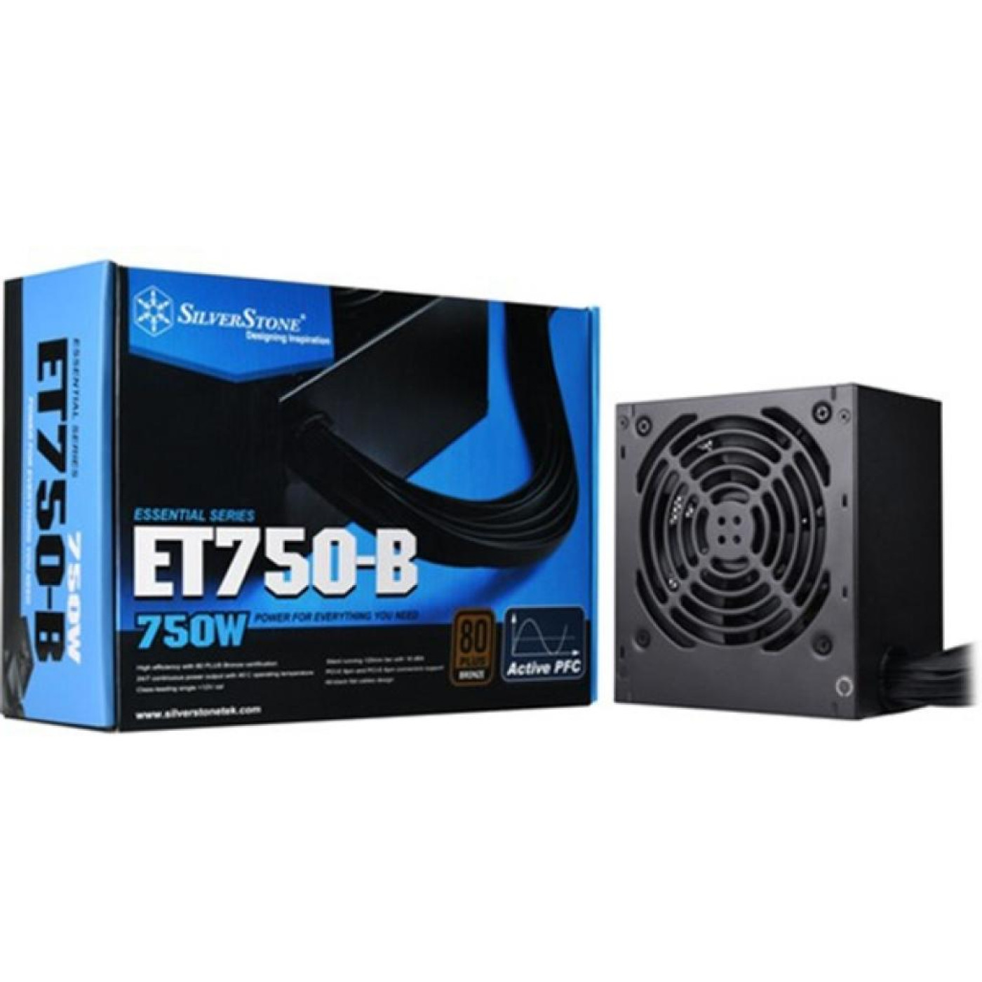 Блок питания SilverStone ET750-B 750W 80+ Bronze (SST-ET750-B) Black