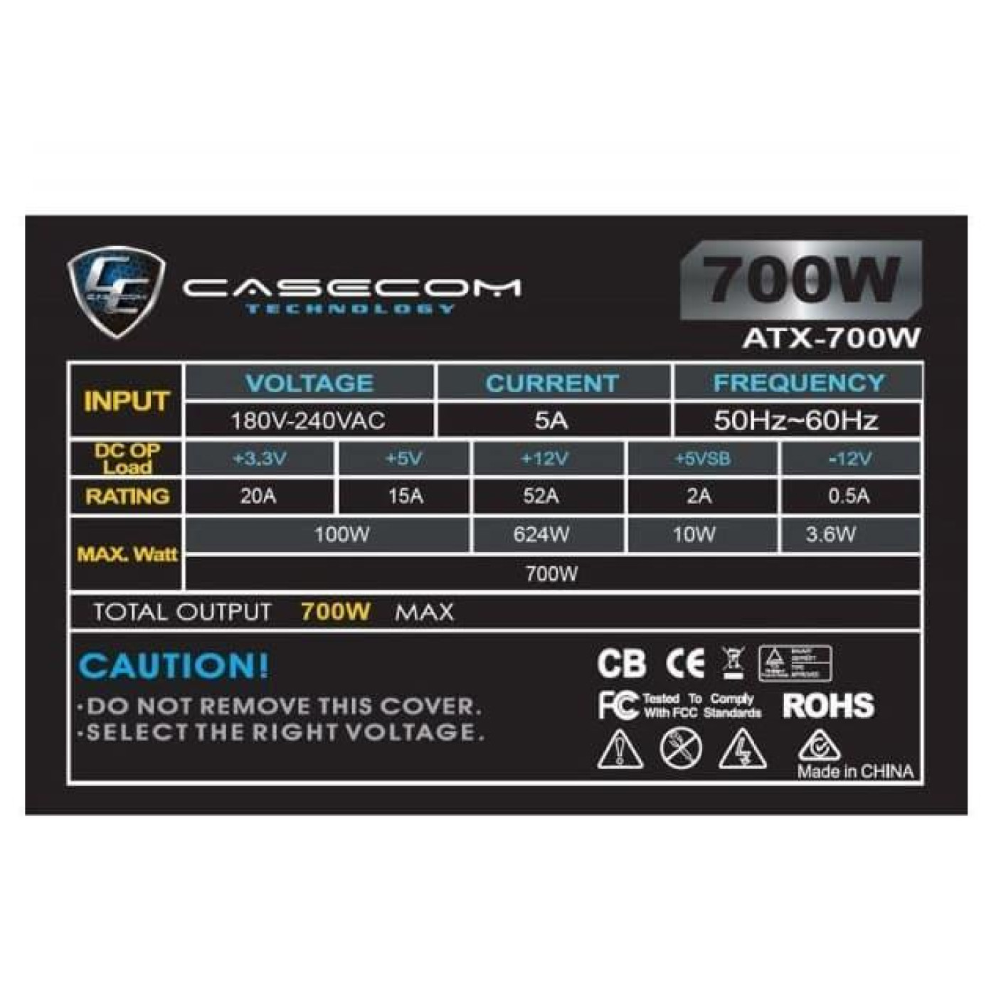 Блок питания CaseCom 700W (CM 700 ATX)