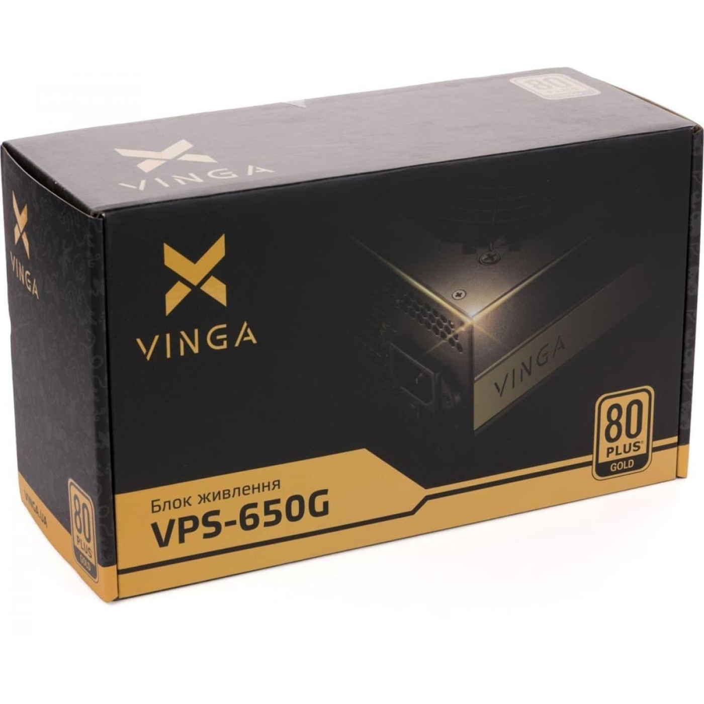 Блок питания Vinga 650W без кабелю 80+ Bronze (VPS-650G)