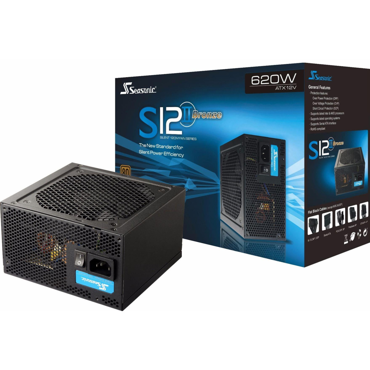 Блок питания Seasonic S12II-620 620W Bronze (SS-620GB) Б/у