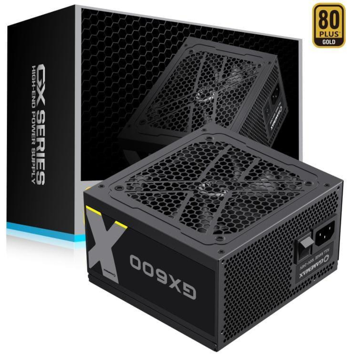 Блок живлення GameMax 600W 80 Gold 80+ Gold (GX-600) Black