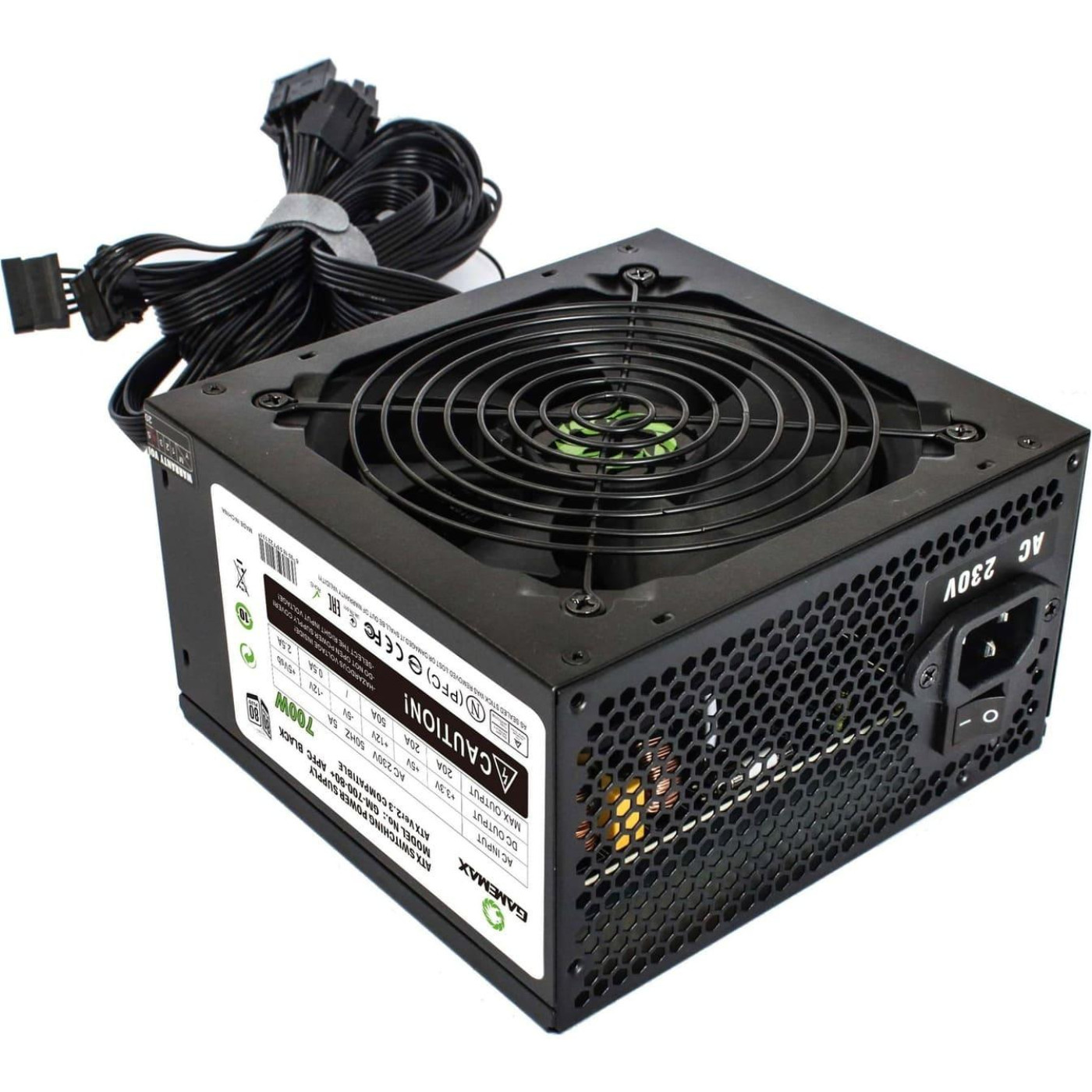Блок живлення GameMax 700W APFC Black (GM-700 80+ APFC Black)