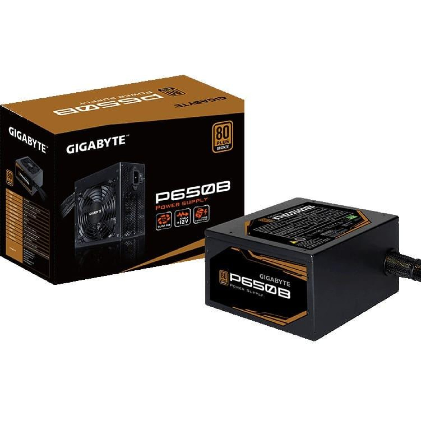 Блок живлення GIGABYTE P650B 650W 80+Bronze GP-P650B-UK (UK вилка) 80+ Bronze (GP-P650B-UK) Б/в