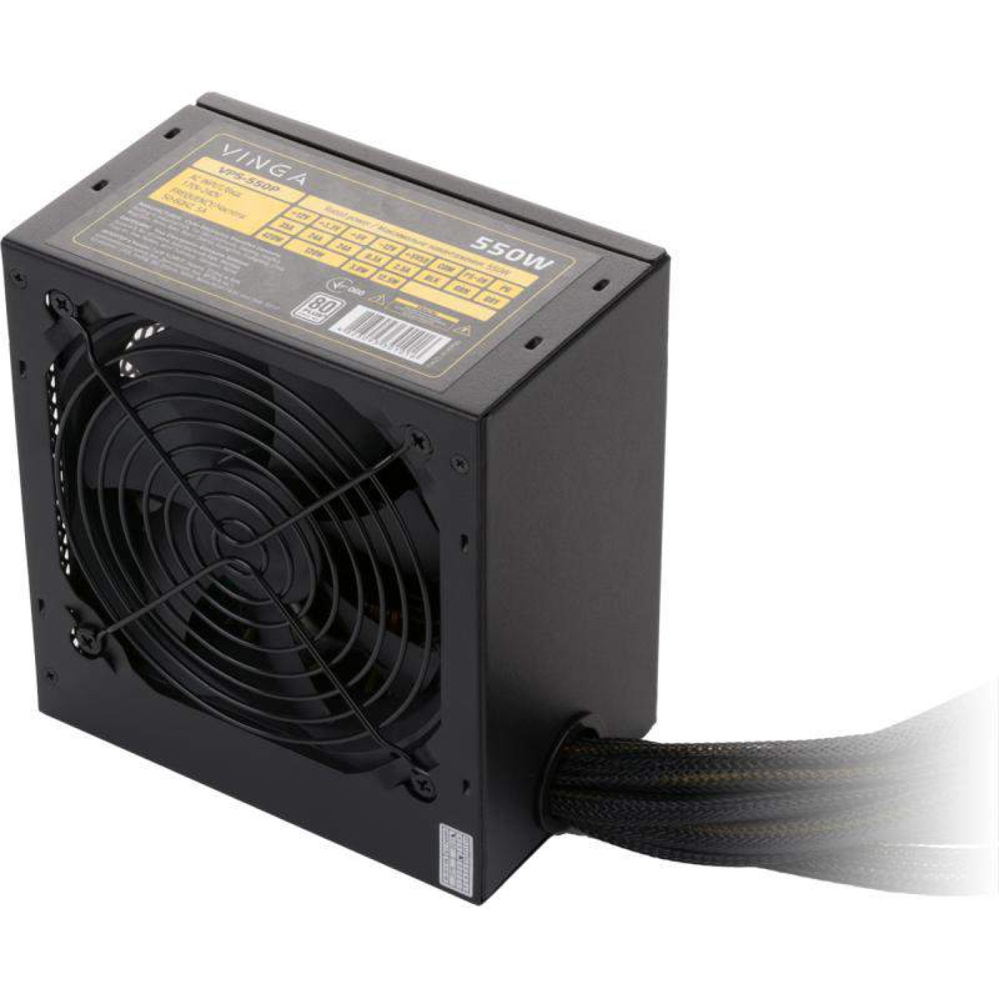 Блок питания Vinga 550W 80+ (VPS-550P) Black