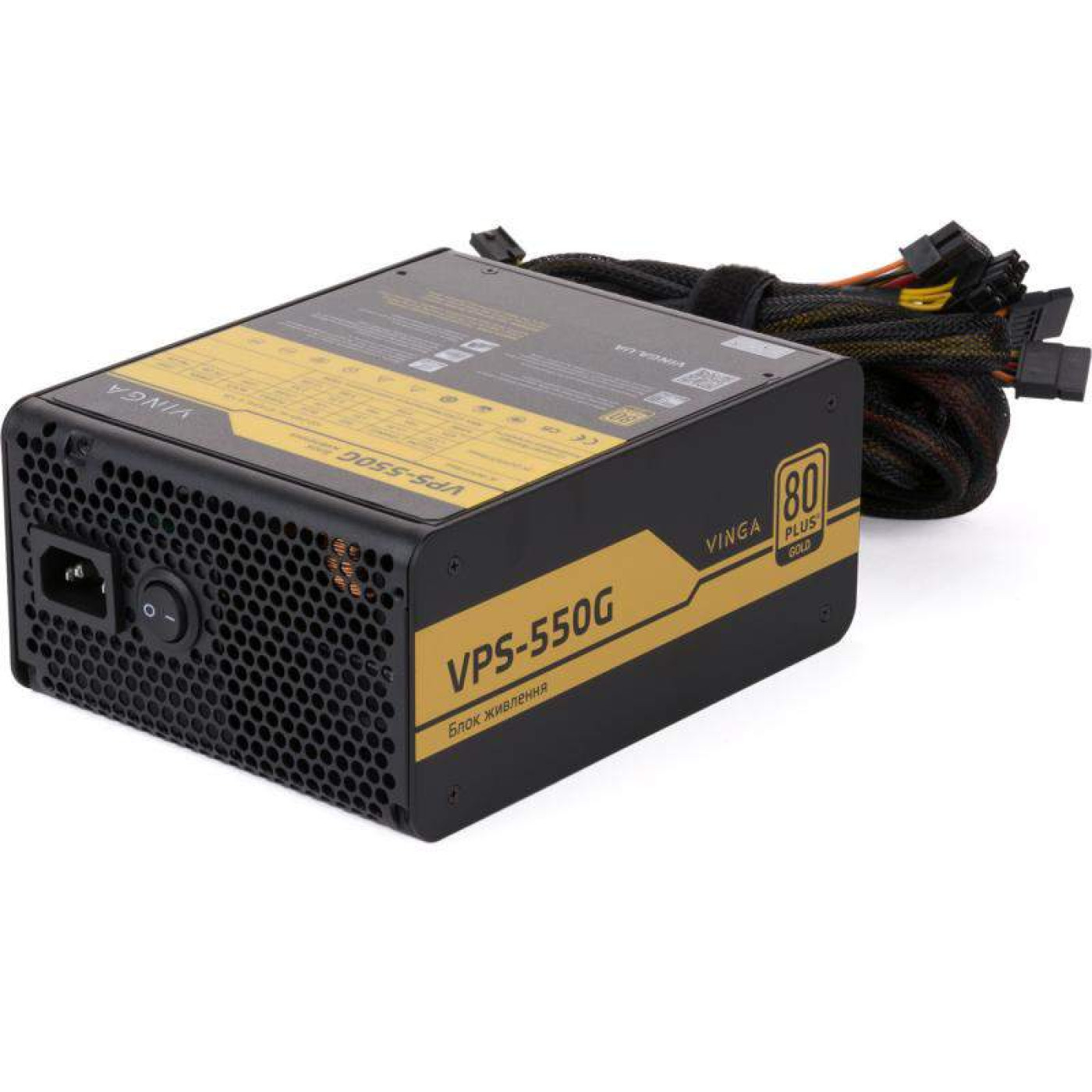 Блок питания Vinga VPS-550G 550W 80+ Gold (VPS-550G) Black