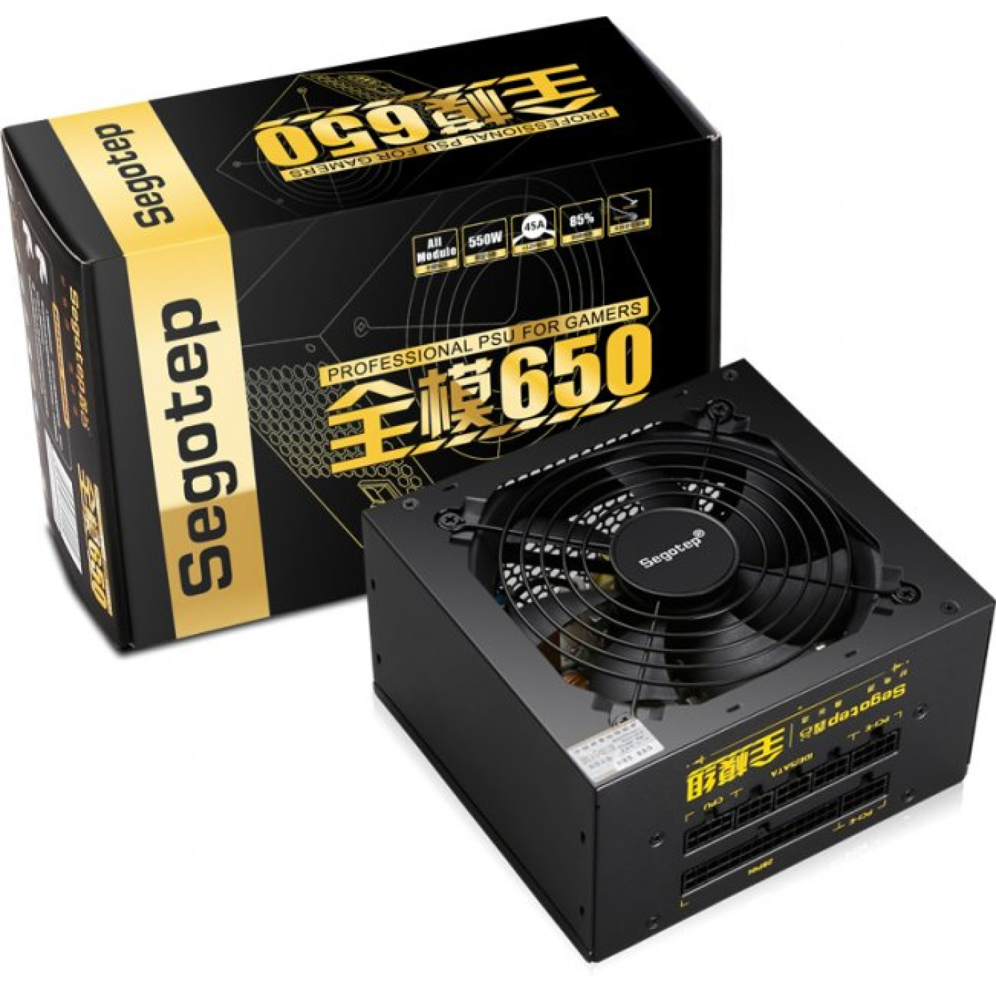 Блок питания Segotep Full modular 650W, 12cm fan (6959371301145) (SG-D650CM) Black