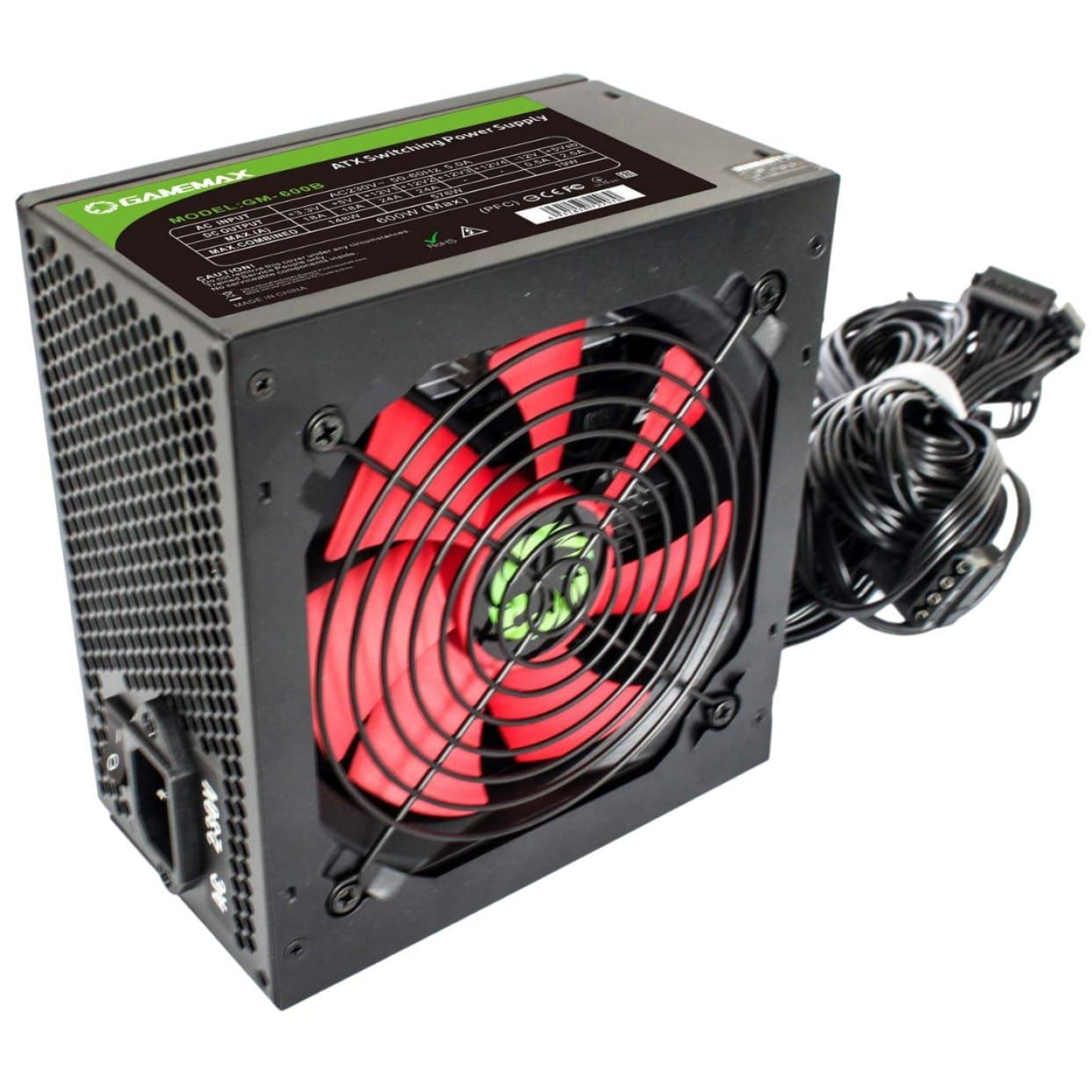 Блок живлення GameMax 600W Black fan 120mm GM-600B (GM-600B)