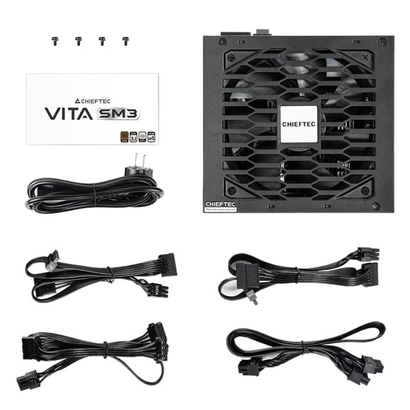 Блок живлення Chieftec Vita SM3 650W ATX 3.1 80+ Bronze (BPX-650-C) Black
