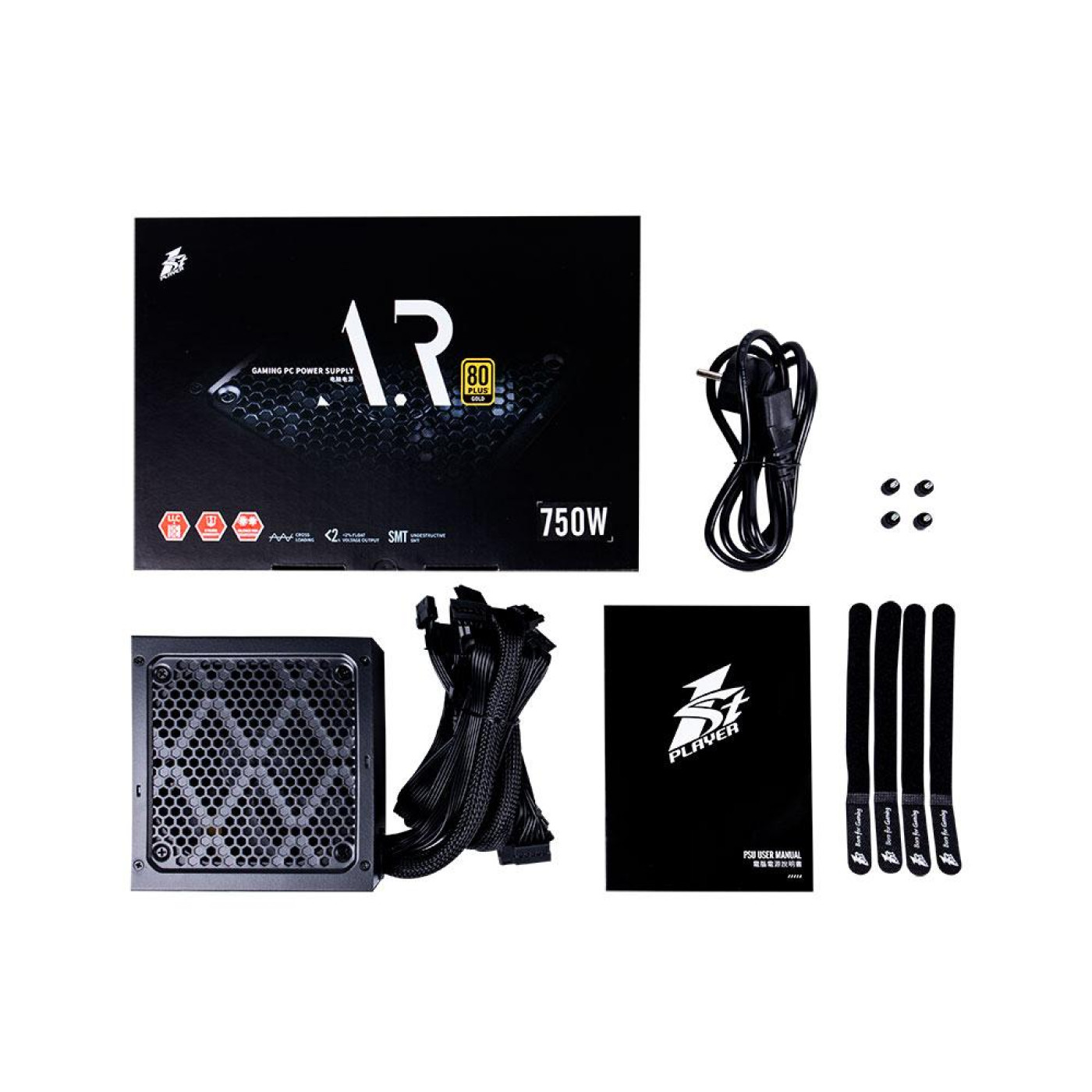 Блок живлення 1stPlayer PS-750AR 750W 80+ Gold (AR-GLD-750-BK-EU) Black