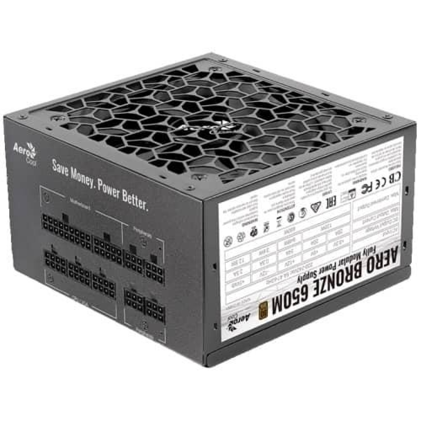 Блок живлення Aerocool Aero Bronze 650M Fully Modular 650W (ACPB-AR65AEC.1M) Б/в,U1