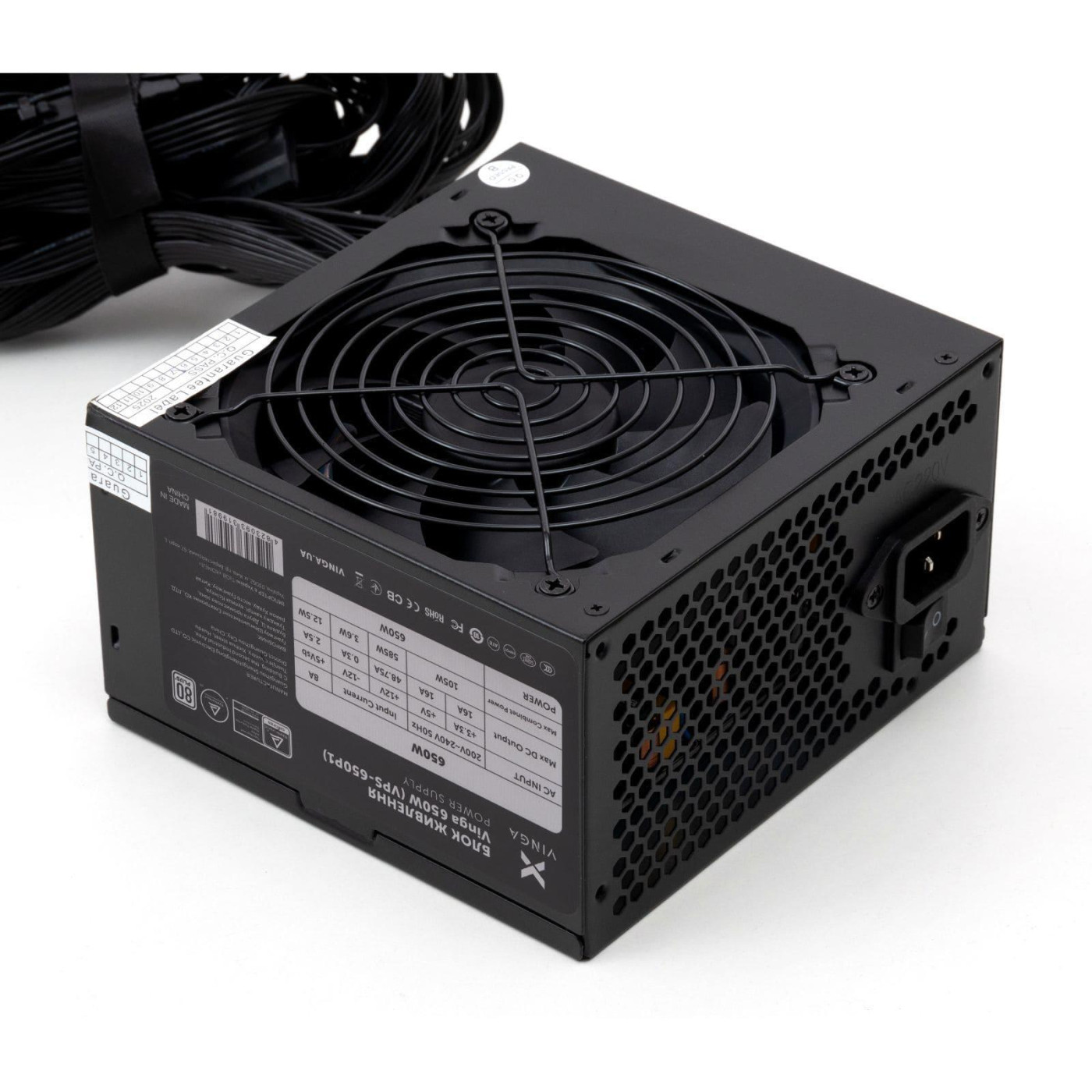 Блок питания Vinga 650W 80+ (VPS-650P1)