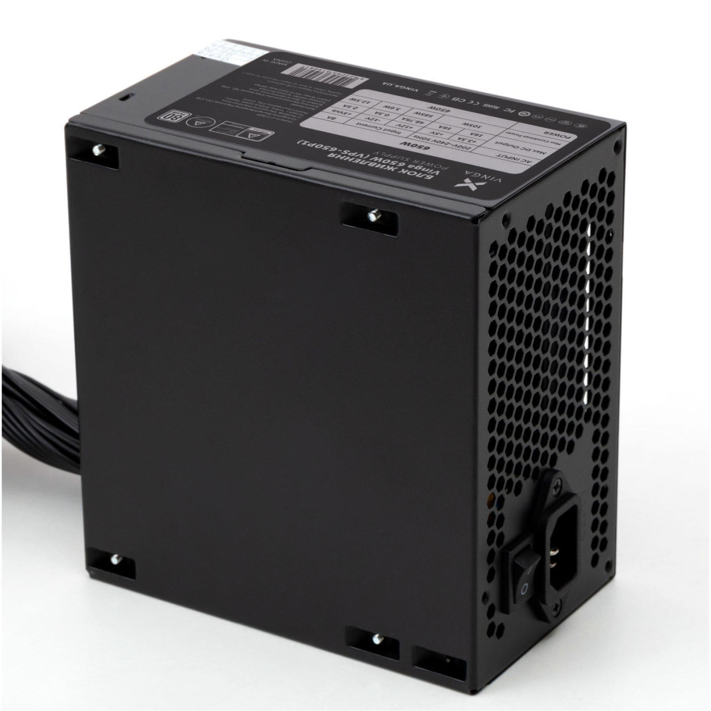 Блок питания Vinga 650W 80+ (VPS-650P1)