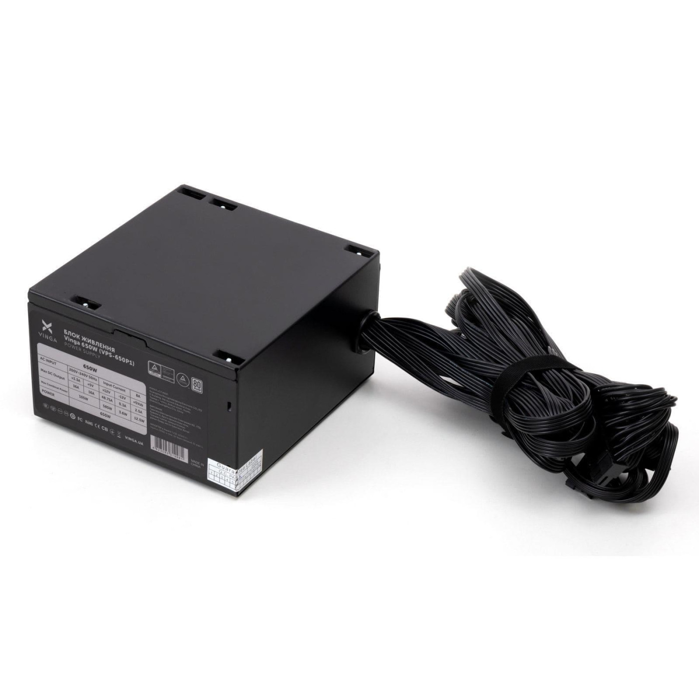 Блок питания Vinga 650W 80+ (VPS-650P1)