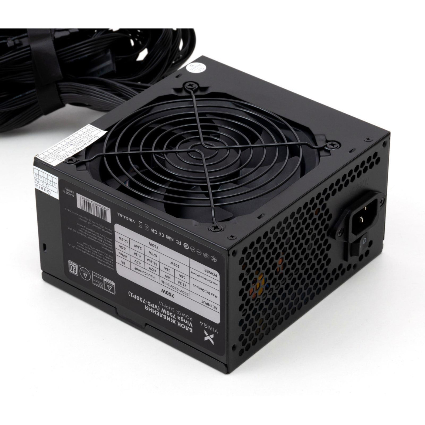 Блок питания Vinga 750W 80+ (VPS-750P1)