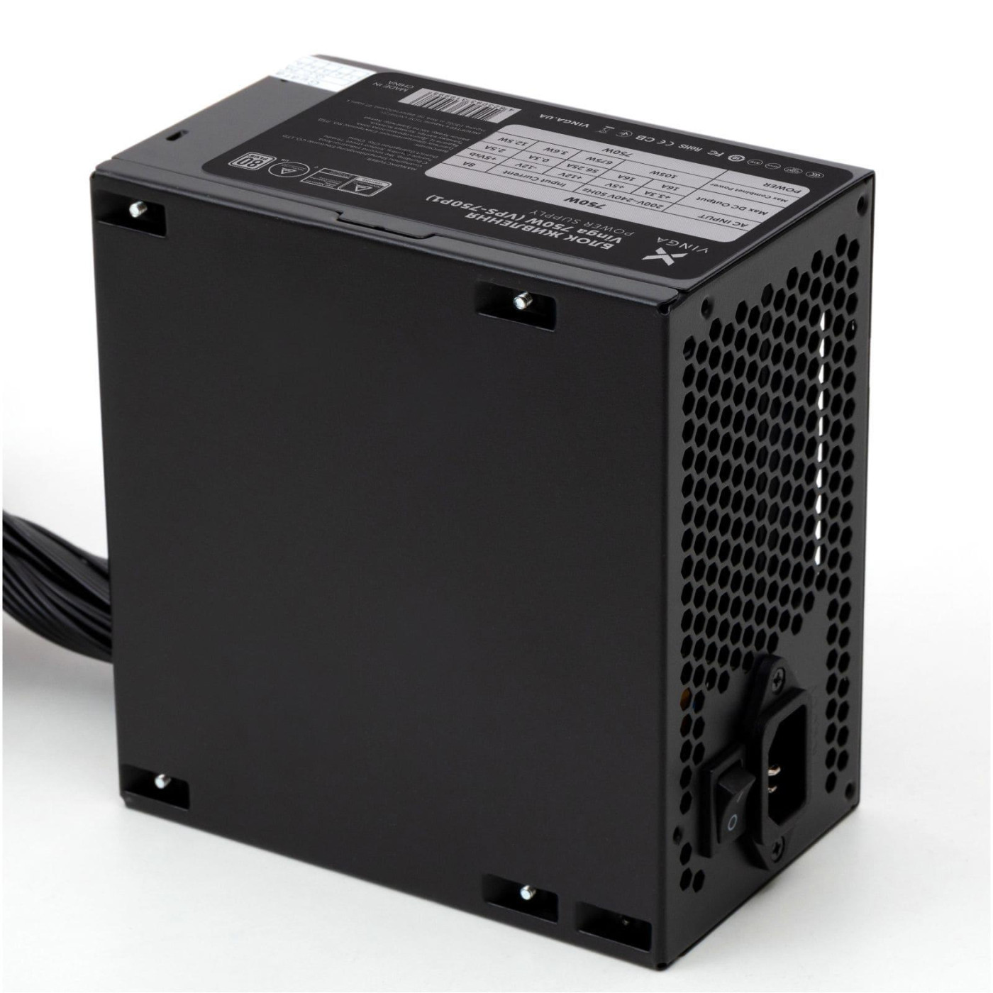 Блок питания Vinga 750W 80+ (VPS-750P1)