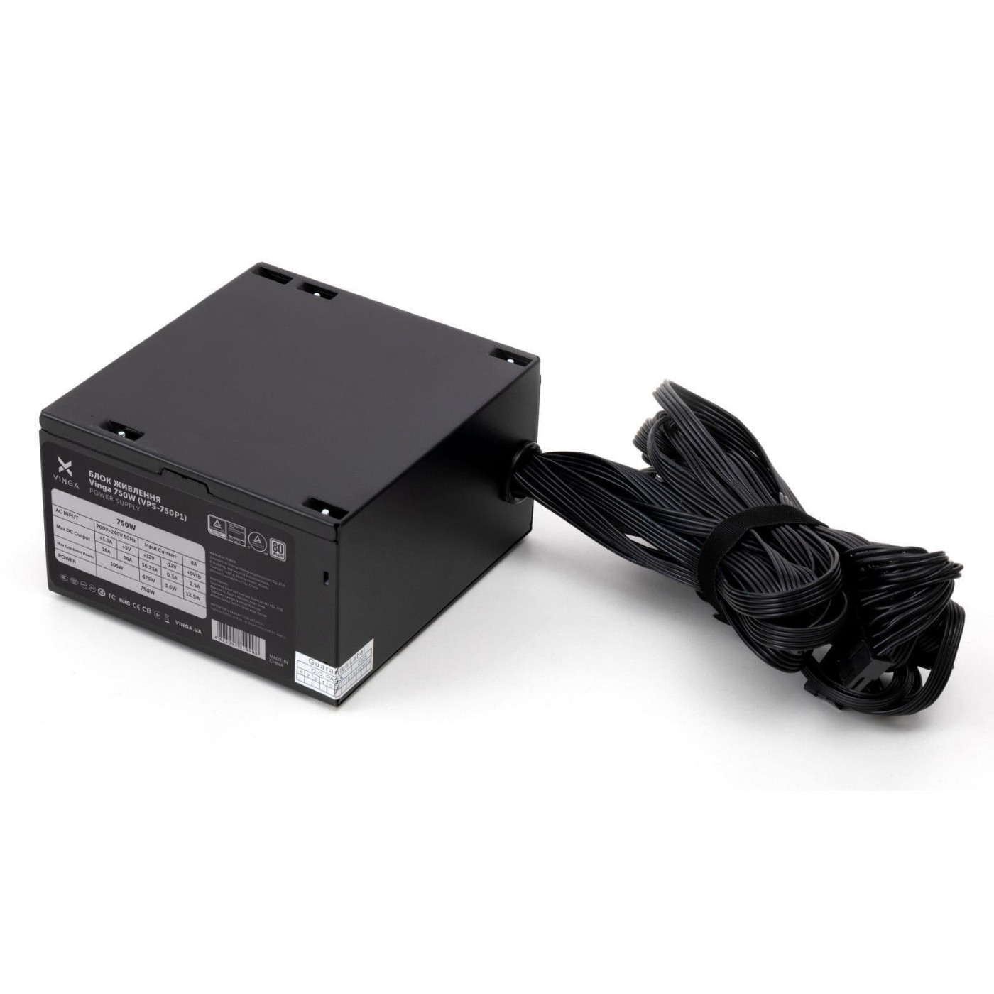 Блок питания Vinga 750W 80+ (VPS-750P1)