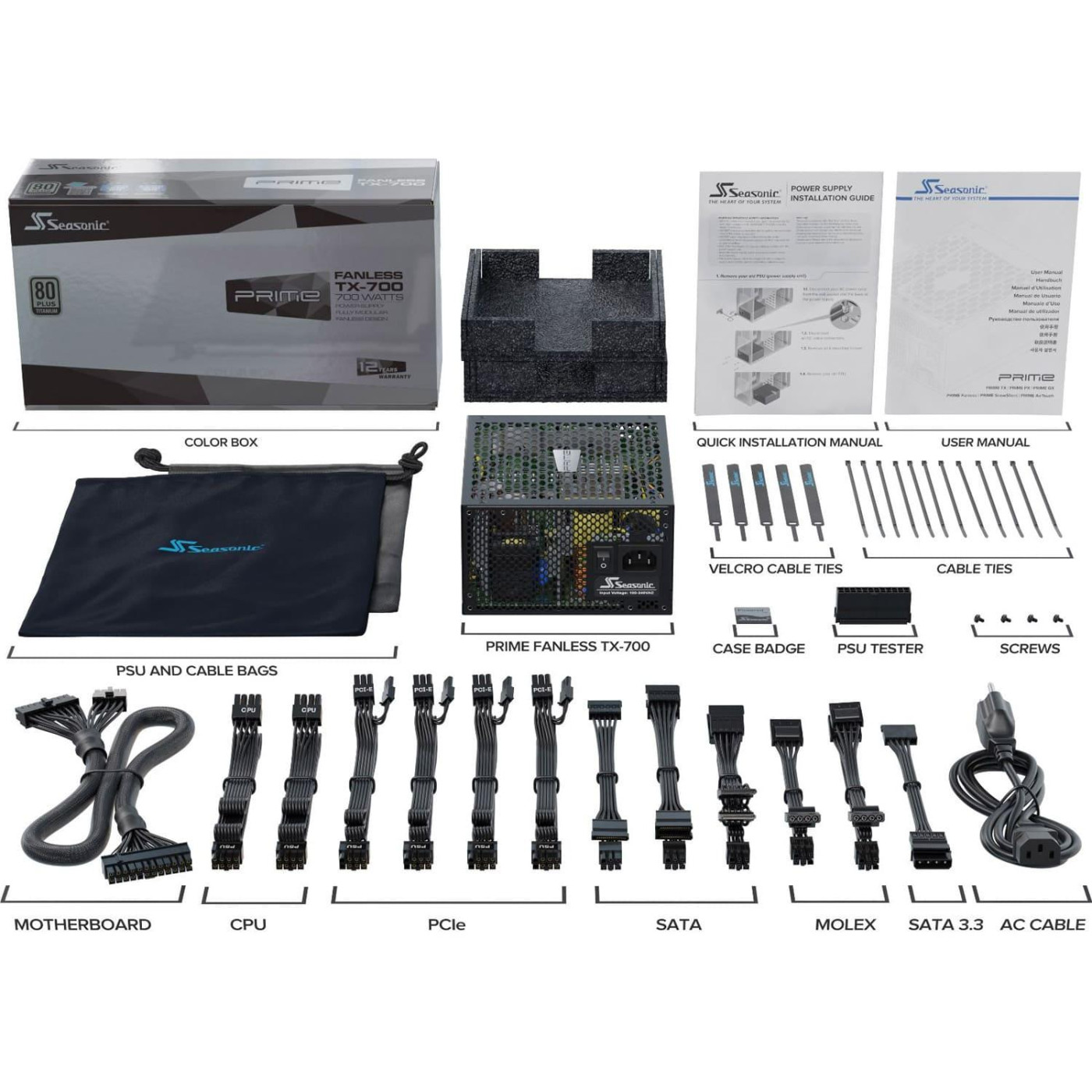 Блок живлення Seasonic Prime TX-700W Fanless Titanium (SSR-700TL) (PRIME-TX-700)