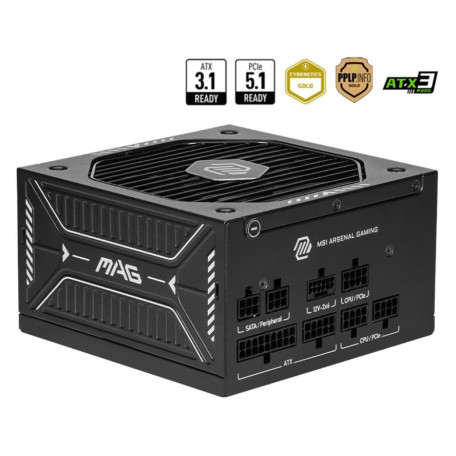 Блок живлення MSI MAG 650W PCIE5 80+ Gold (MAG A650GLS PCIE5) Black