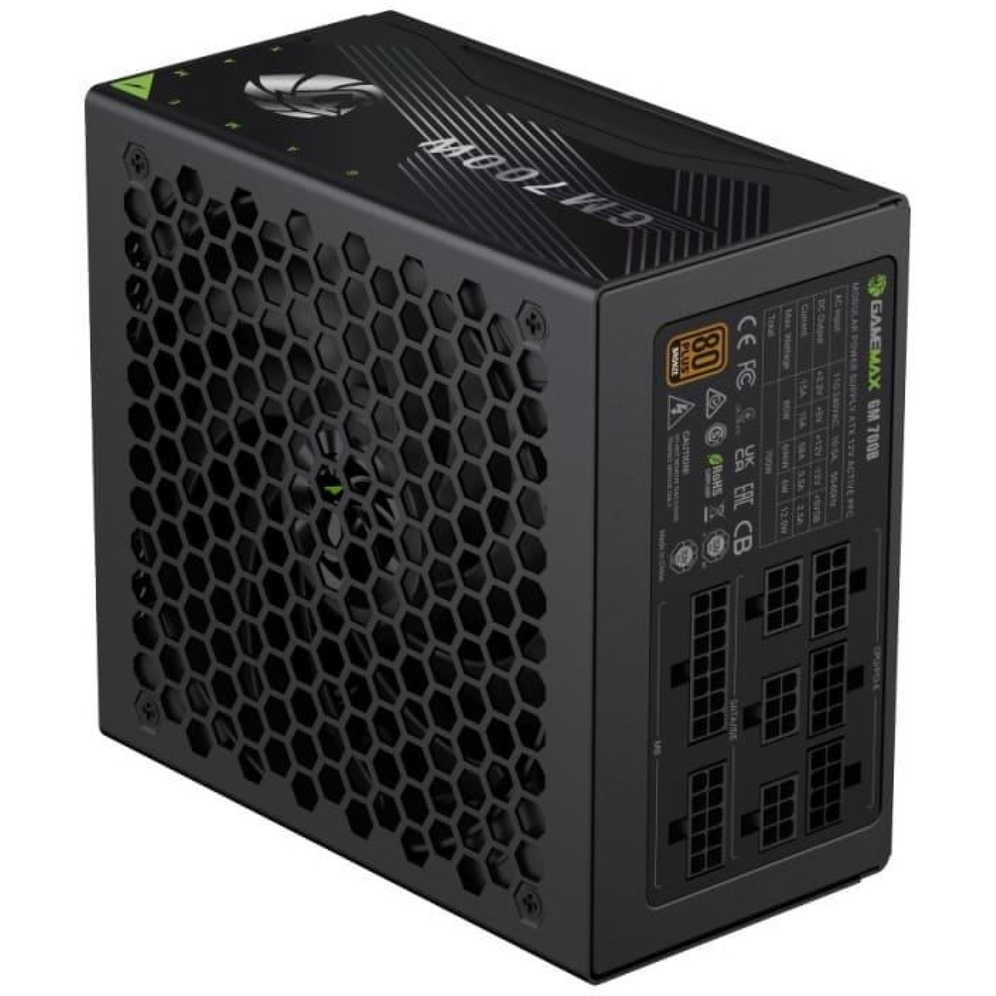 Блок живлення GameMax GM 700B Fully-modular 700W 80+ Bronze (GM 700B Fully-modular) Black