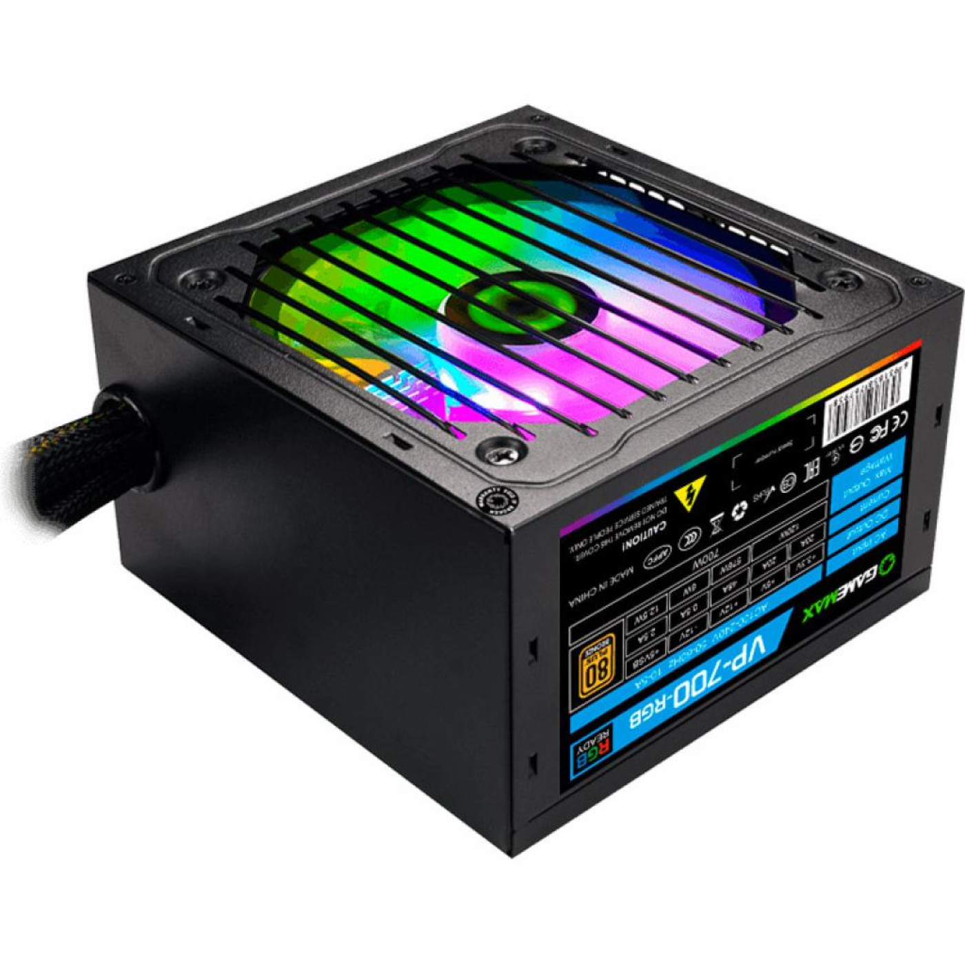 Блок питания GameMax 700W 80+ (VP-700-RGB) Black Б/у