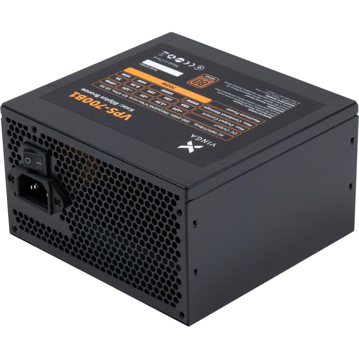Блок питания Vinga 700W 80+ Bronze (VPS-700B1)