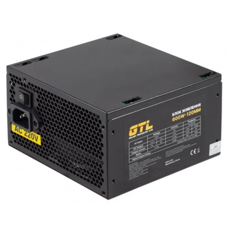 Блок живлення GTL 600W Gaming Star 80 Plus 80+ (GTLGS600BK) Black