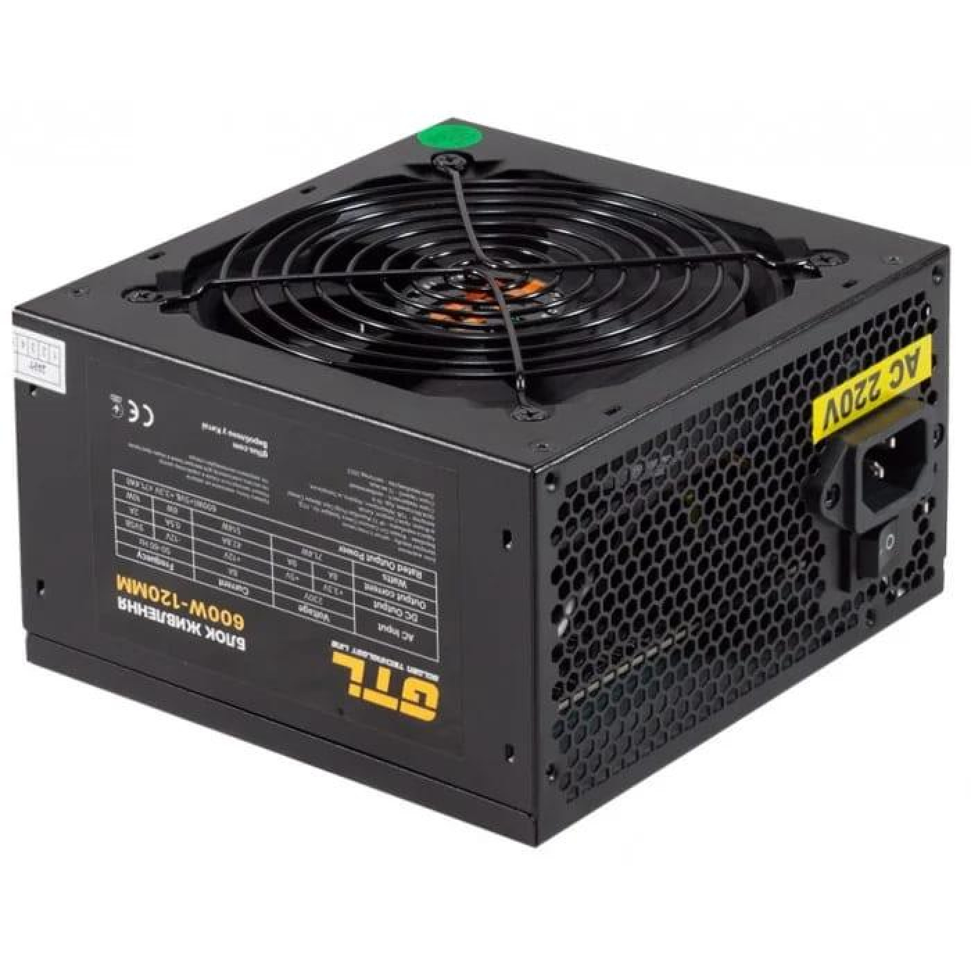 Блок живлення GTL 600W Gaming Star Black 80 Plus (GTLGS600BK)