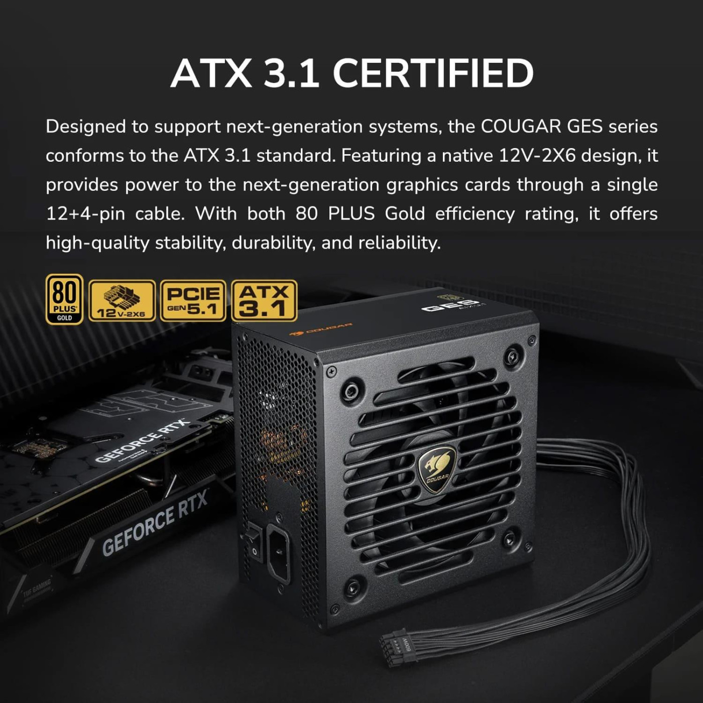 Блок питания Cougar GES 750 80+ Gold (GES750) Black