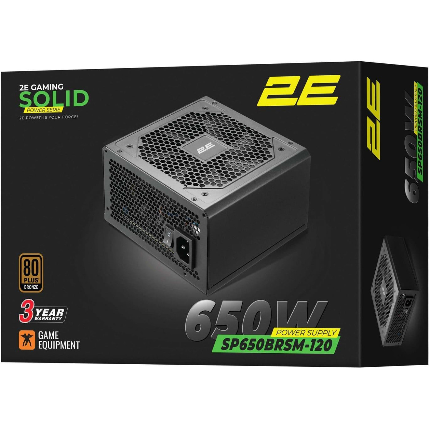 Блок живлення 2E GAMING Solid Power 650W 80+ Bronze (2E-SP650BRSM-120) Б/в