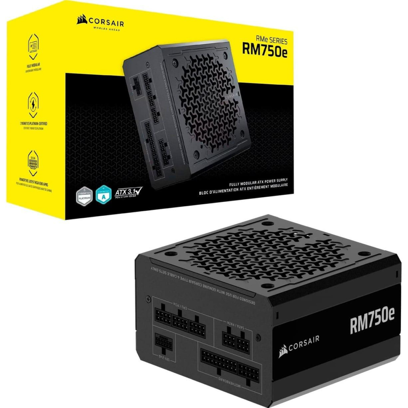 Блок живлення Corsair RM750e 750W 80+ Gold (CP-9020295-EU) Black