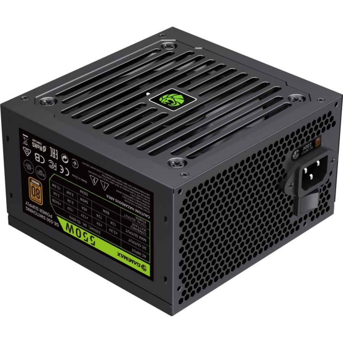 Блок живлення GameMax GE-550 80+Bronze 80+ Bronze (GE-550) Black
